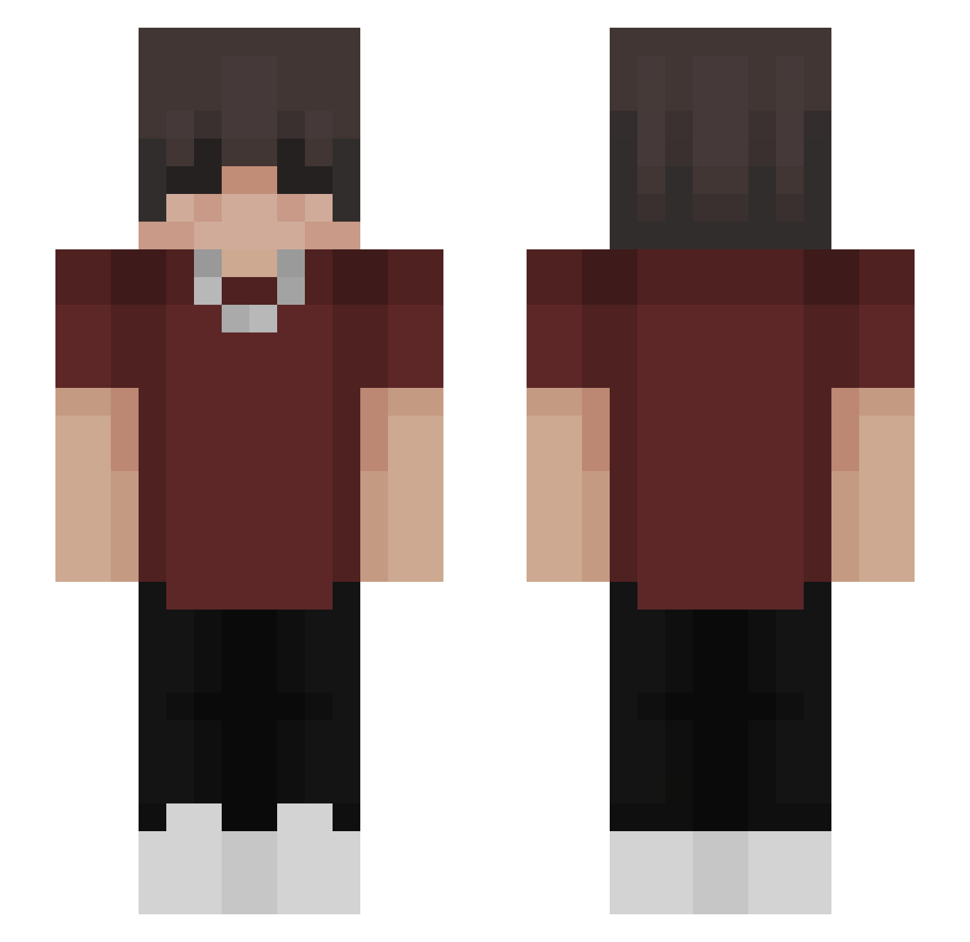 sarki357 Minecraft skin, front and back view