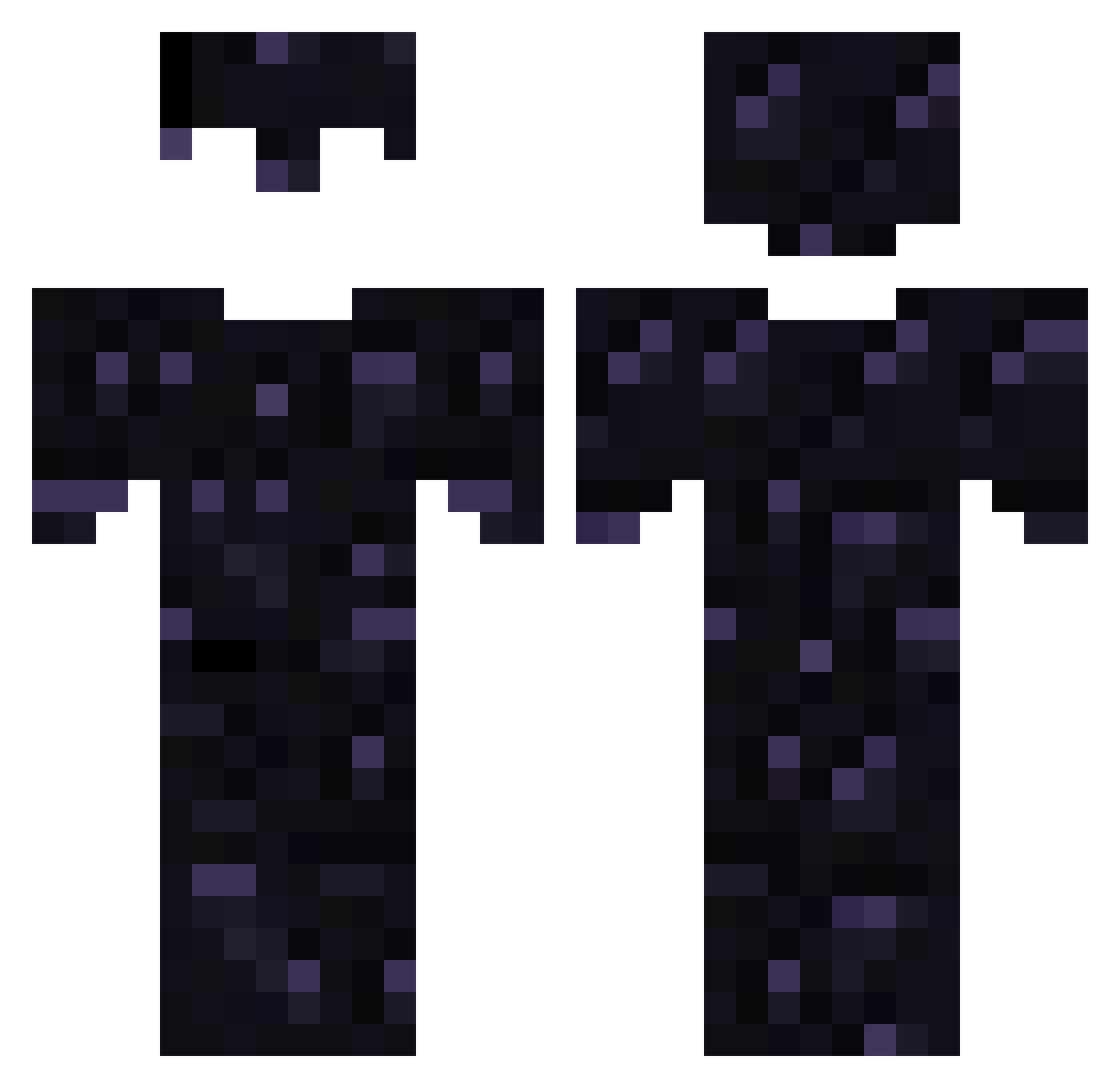 IShores Minecraft skin, front and back view