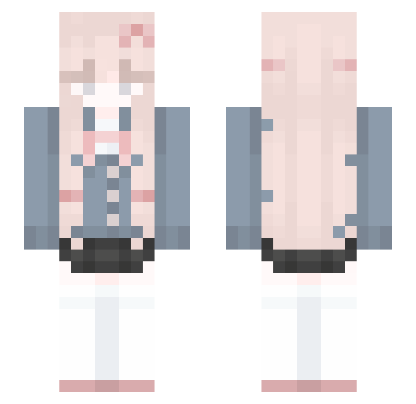 Yeonsuger Minecraft skin, front and back view