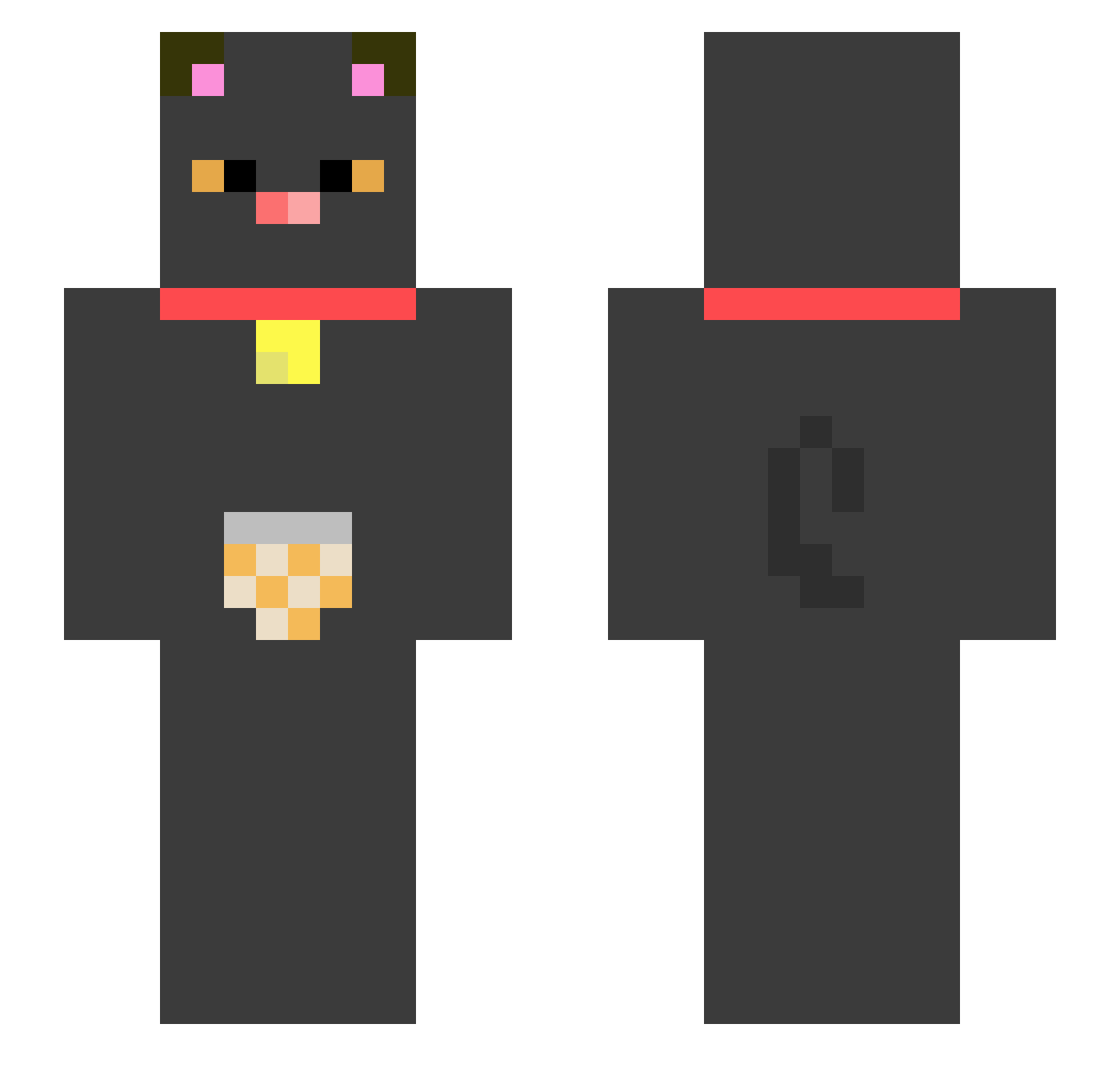 sinminsu12 Minecraft skin, front and back view