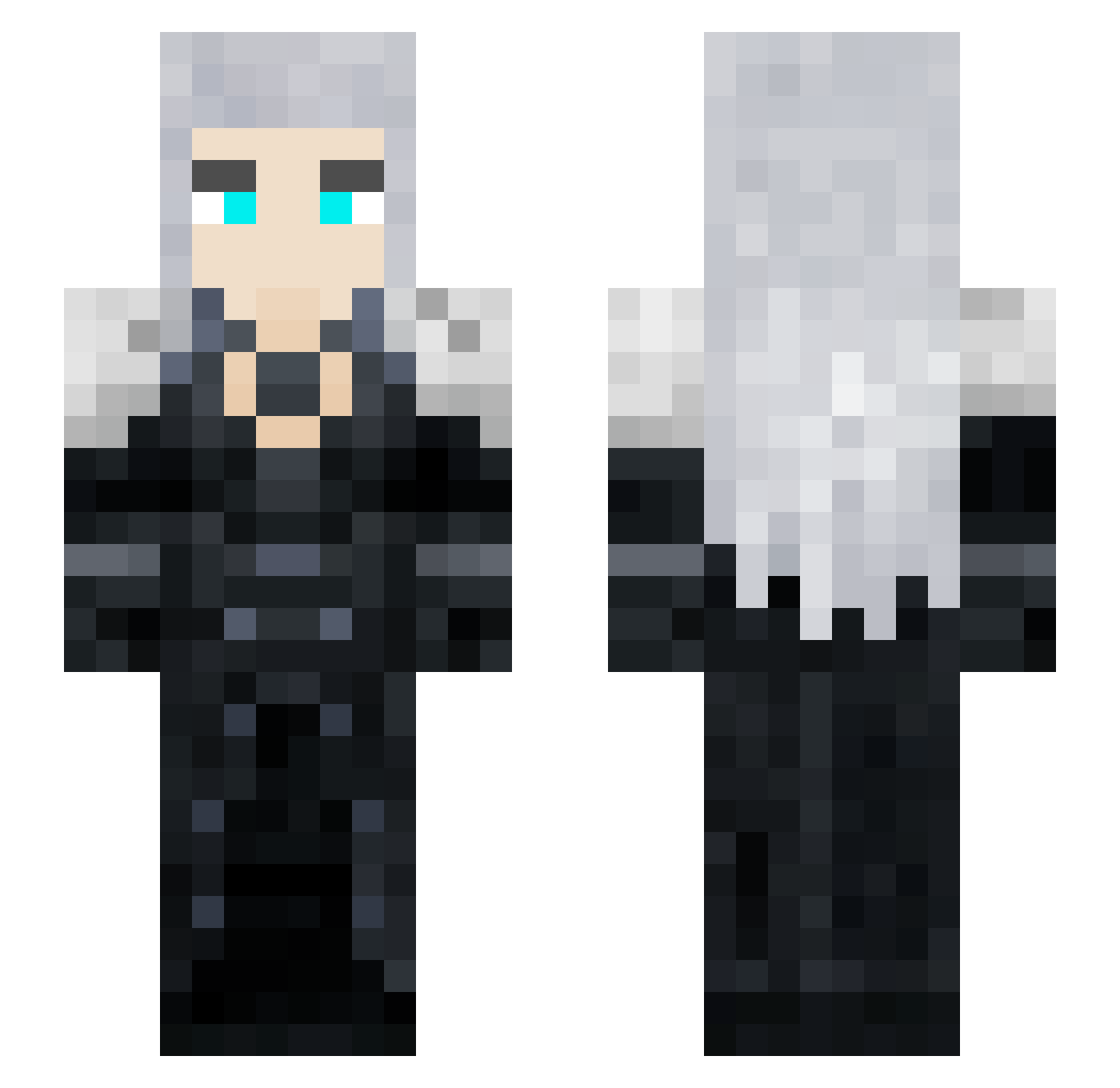 SSj2Eric Minecraft skin, front and back view