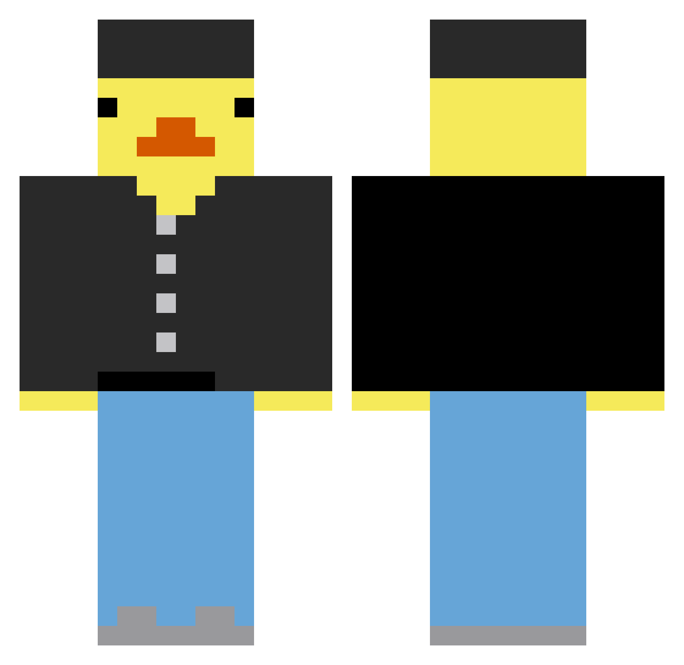 hopek_ Minecraft skin, front and back view