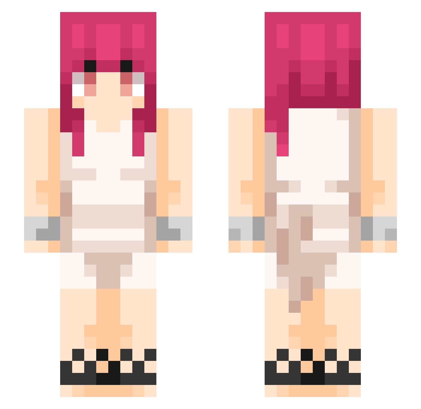 Helaine Minecraft skin, front and back view