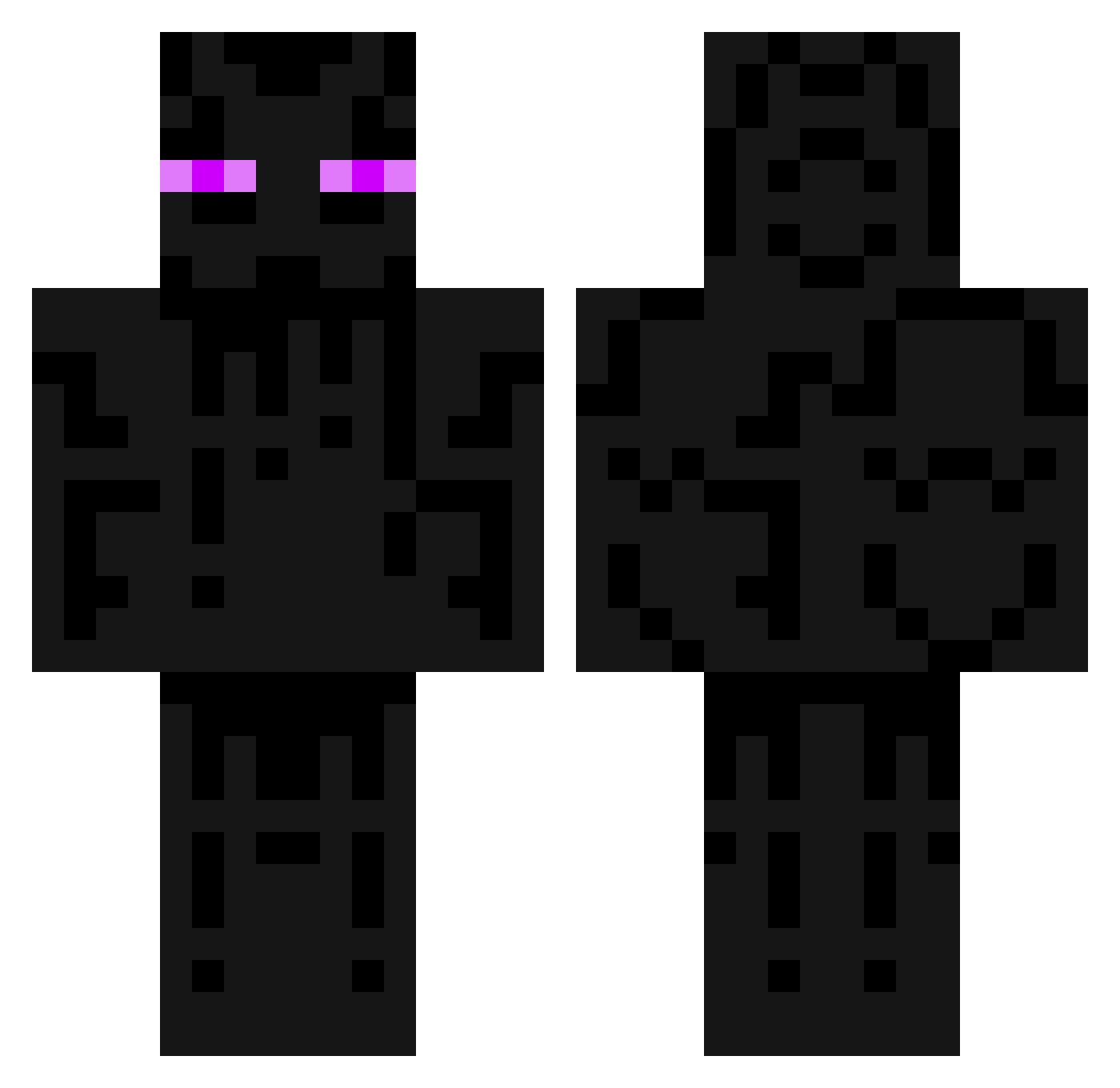 pineapplelol Minecraft skin, front and back view