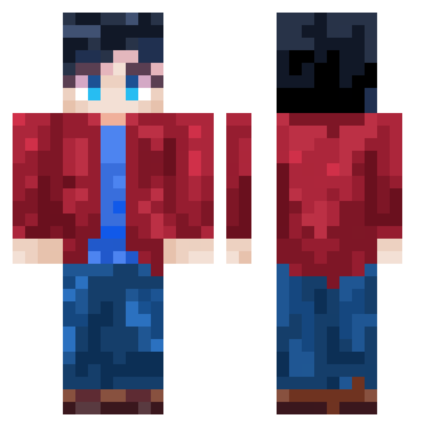 Slicz213 Minecraft skin, front and back view