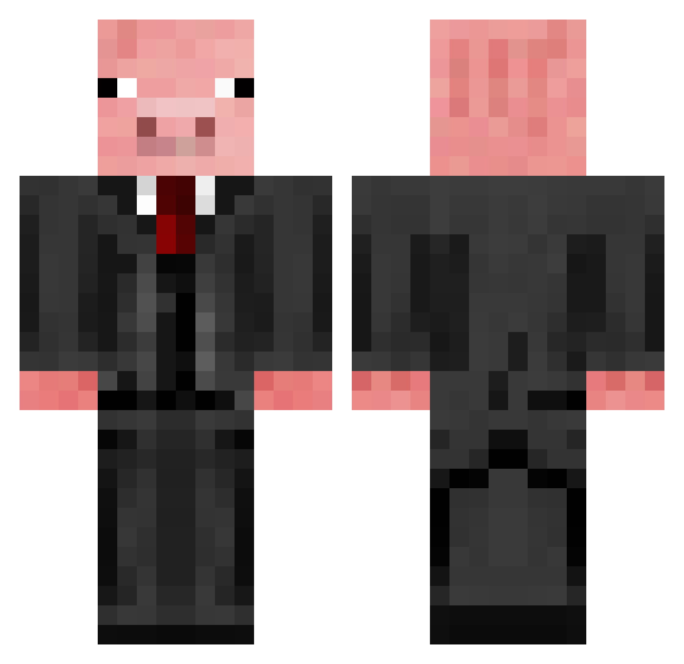 Tassidar Minecraft skin, front and back view