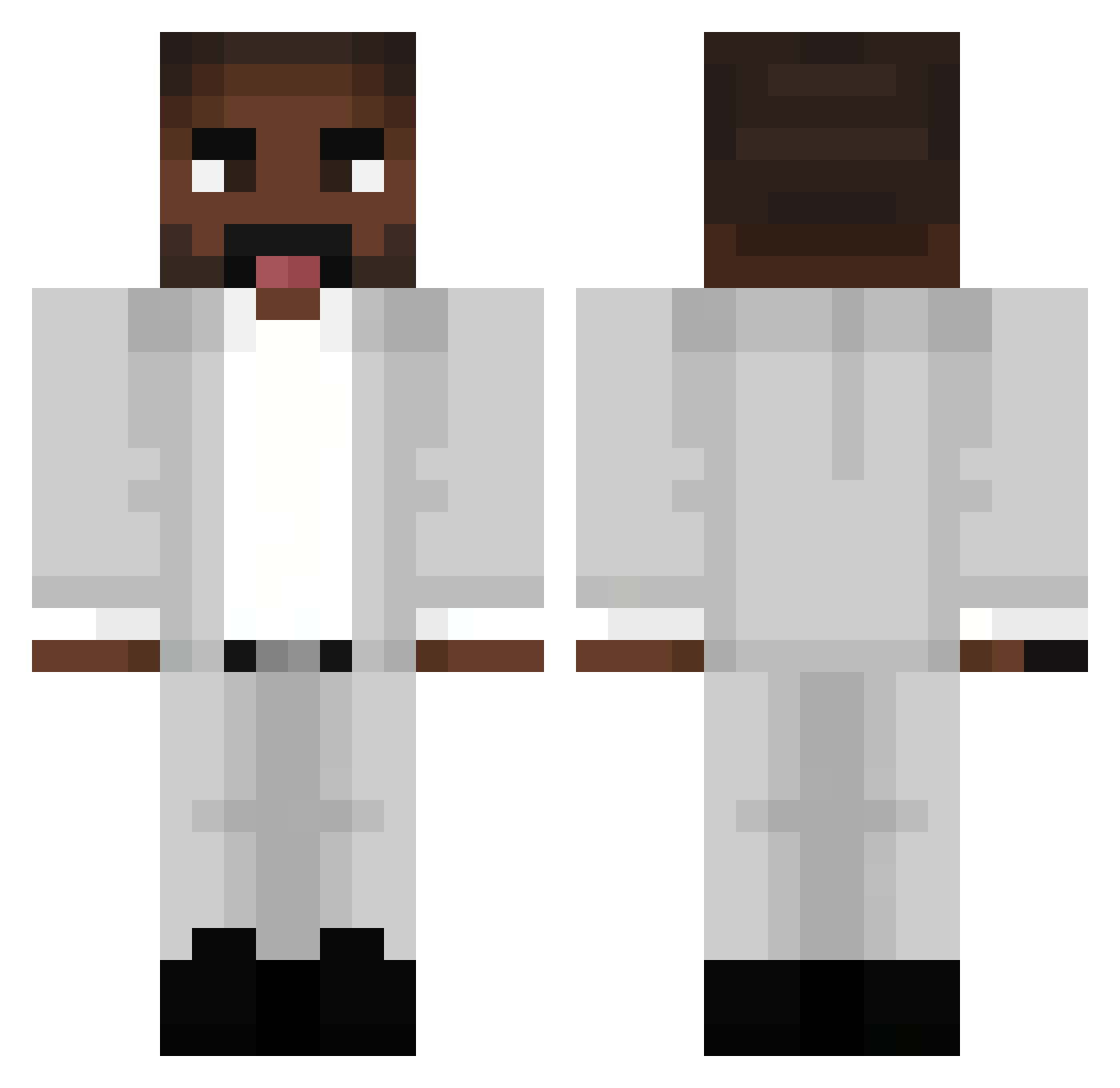 00KJEZ Minecraft skin, front and back view
