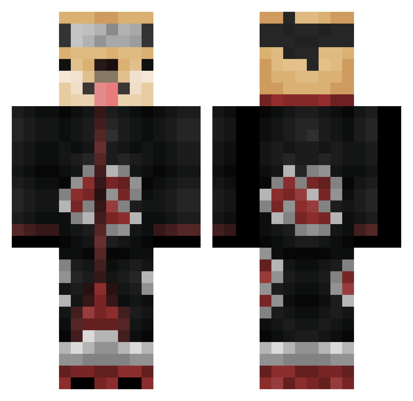 CommunistDoggie Minecraft skin, front and back view