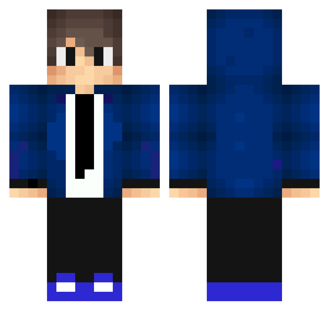 ReefSalty Minecraft skin, front and back view