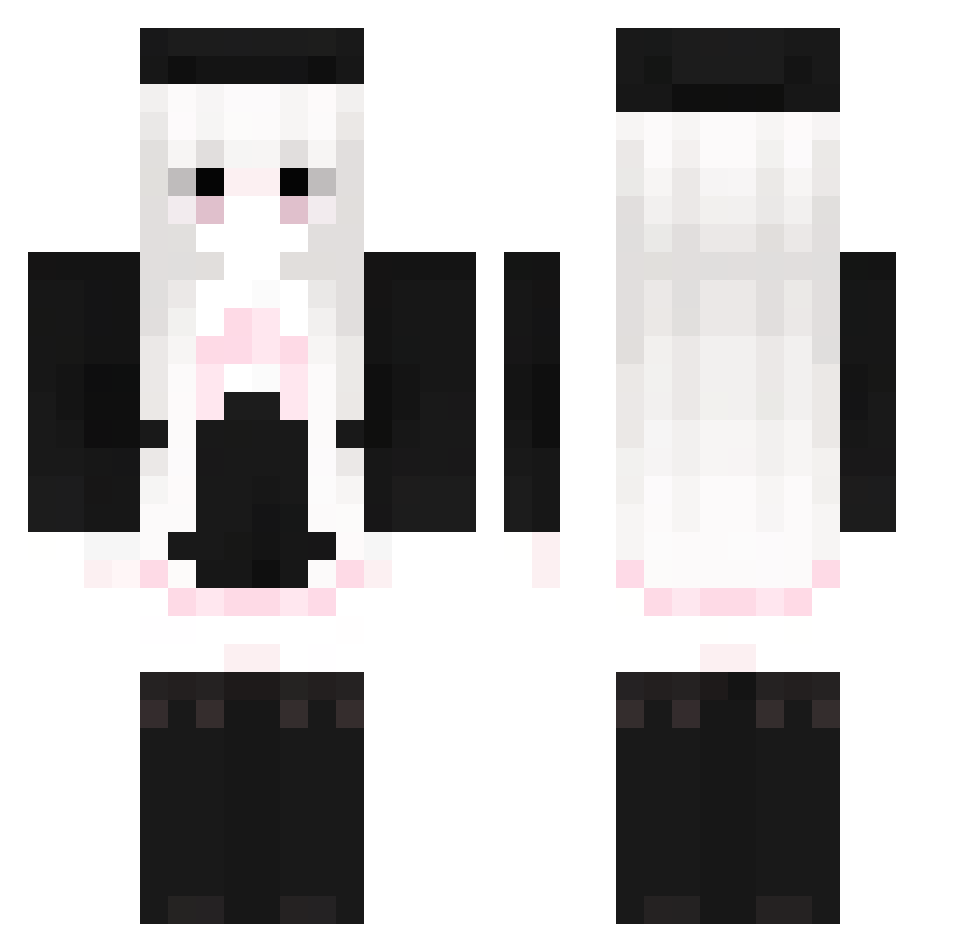 Aisu_ Minecraft skin, front and back view