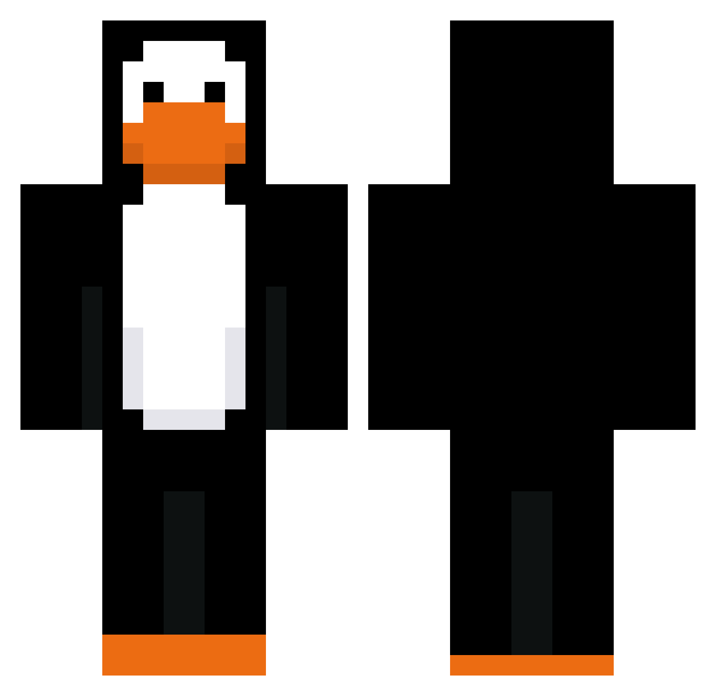 Valcapo10 Minecraft skin, front and back view