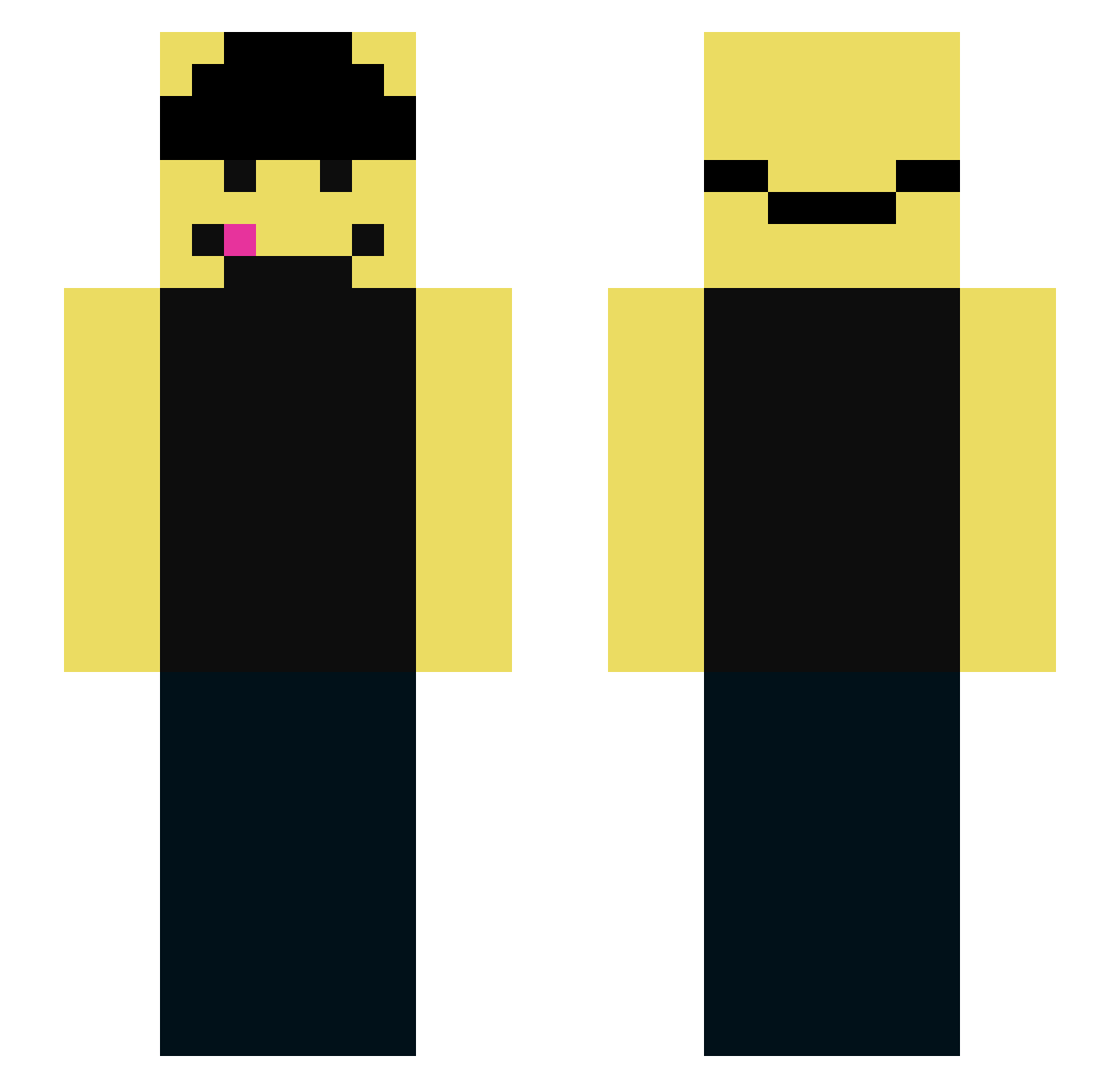 Tymbrak3 Minecraft skin, front and back view