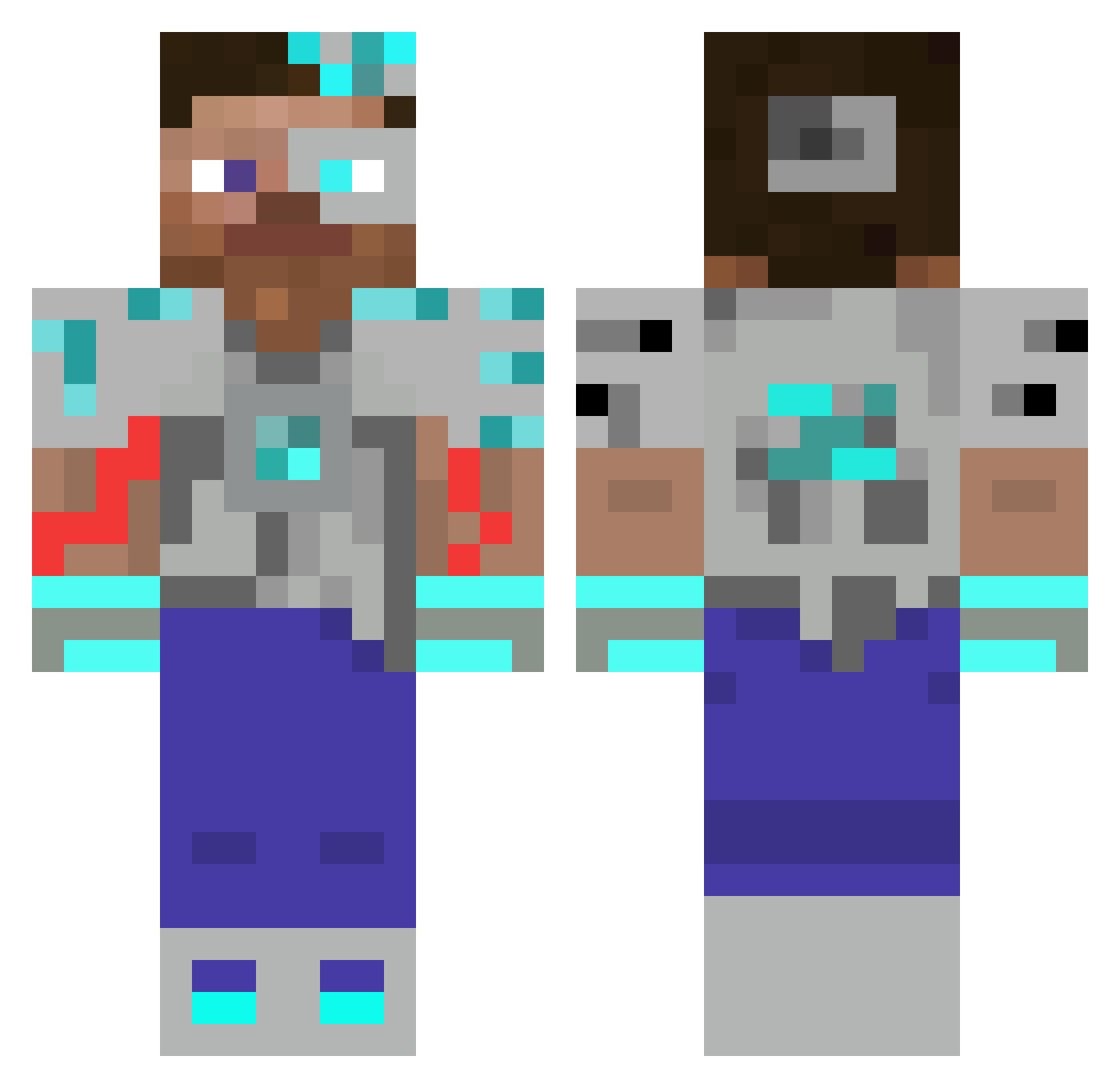 you_got_mail6 Minecraft skin, front and back view