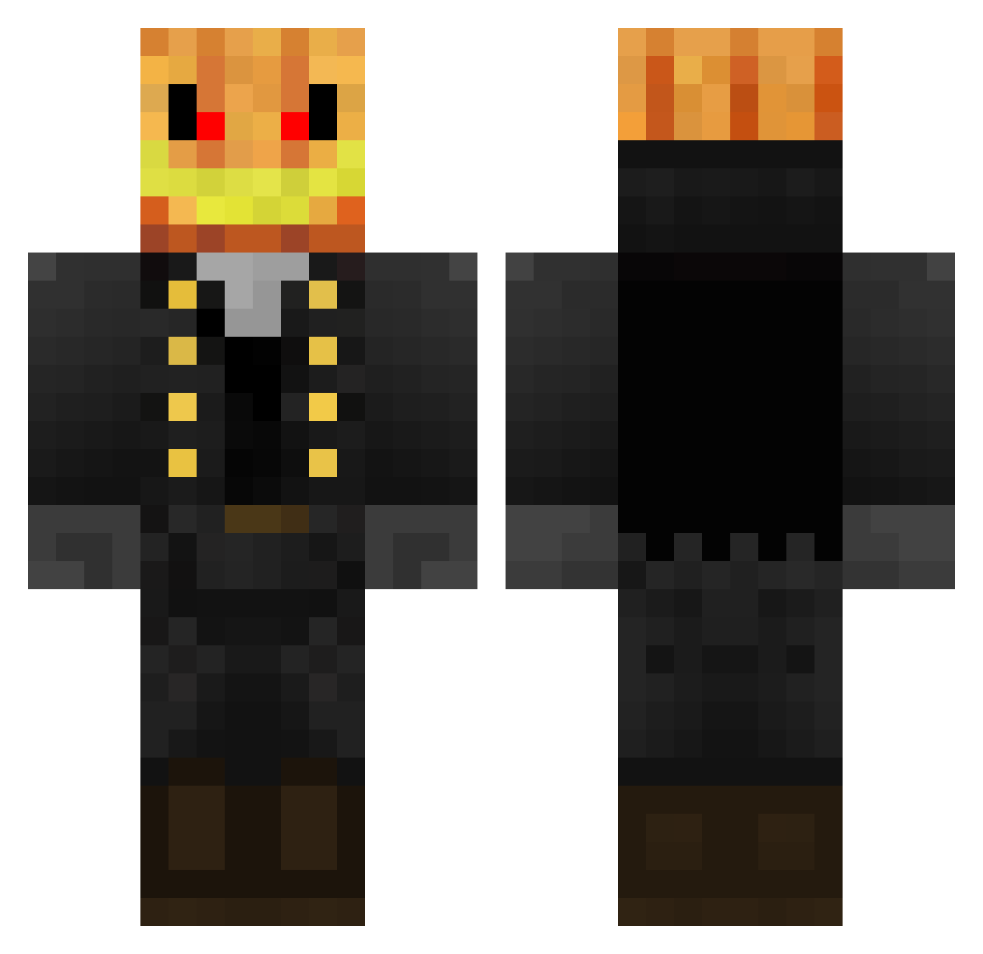 zvlrt Minecraft skin, front and back view
