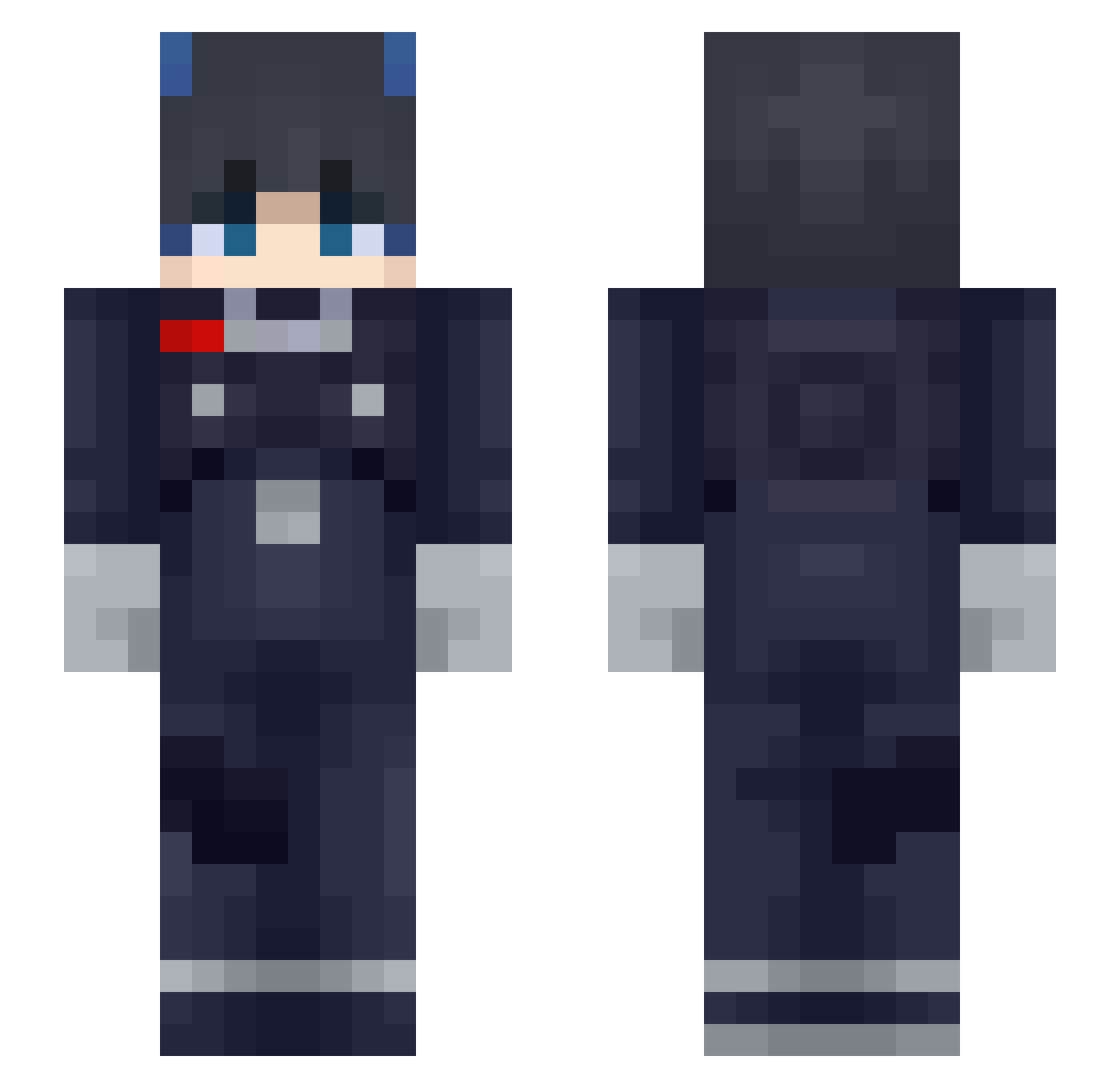 SalmonCongee Minecraft skin, front and back view