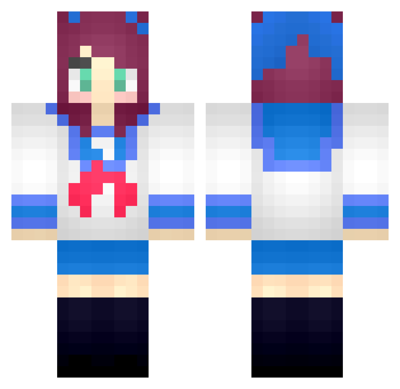 replth Minecraft skin, front and back view