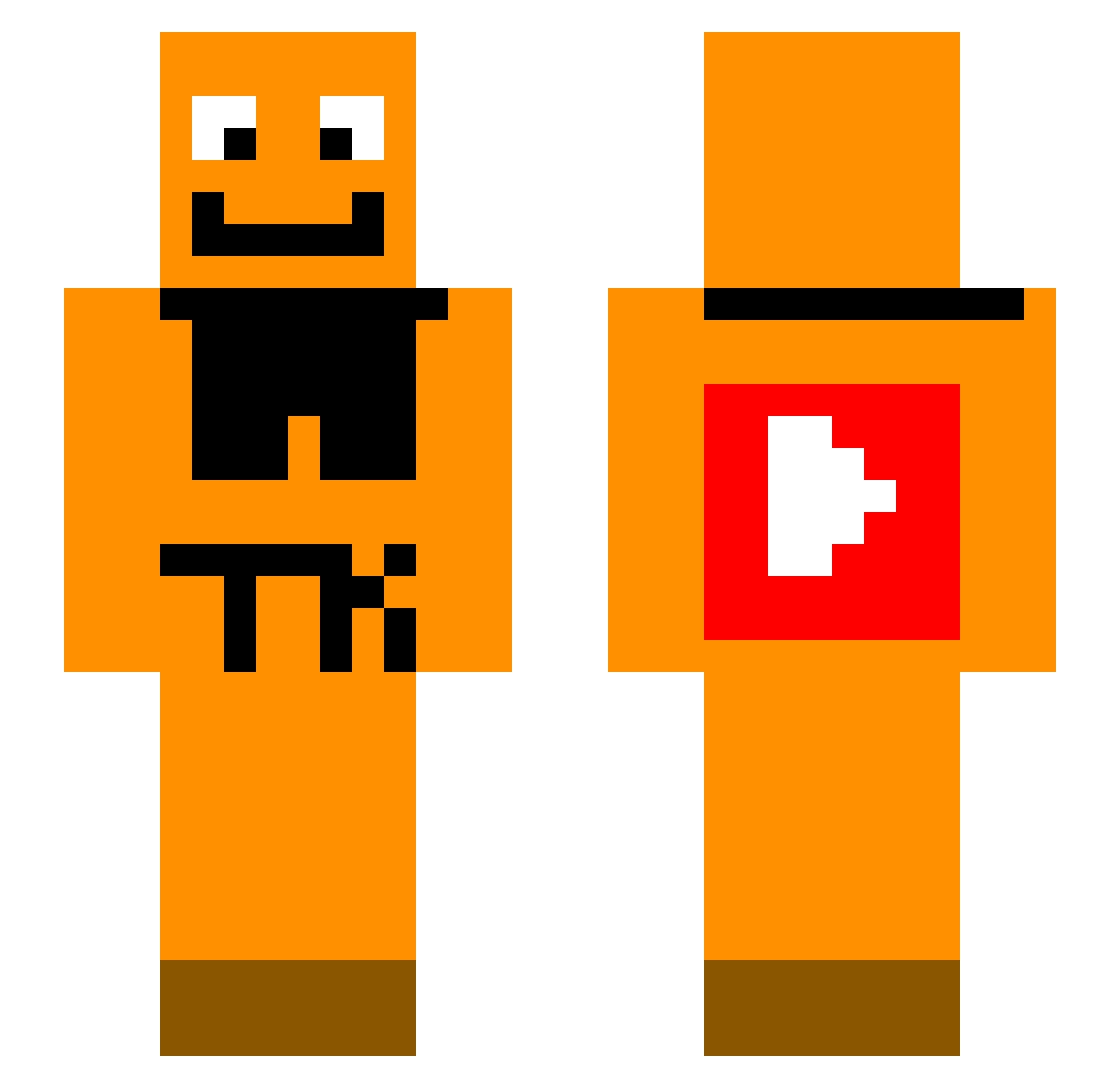 Traskorn Minecraft skin, front and back view