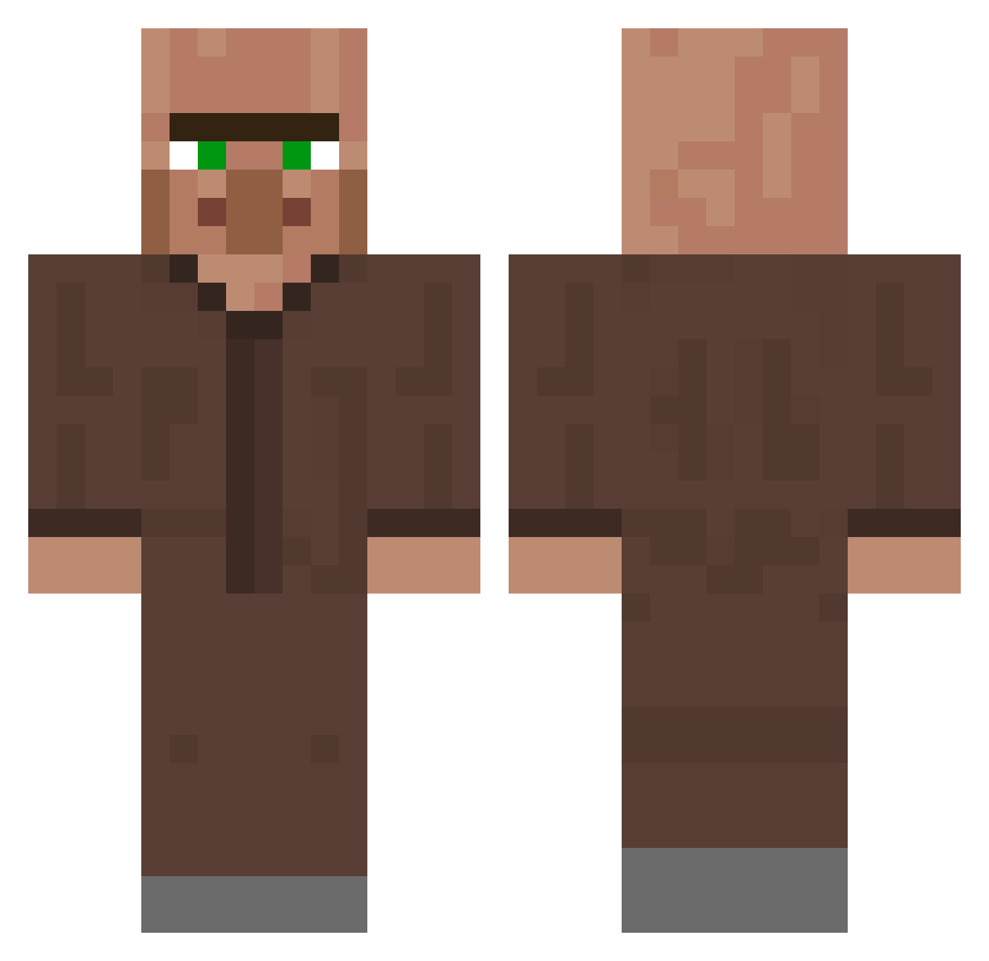 speedfe Minecraft skin, front and back view