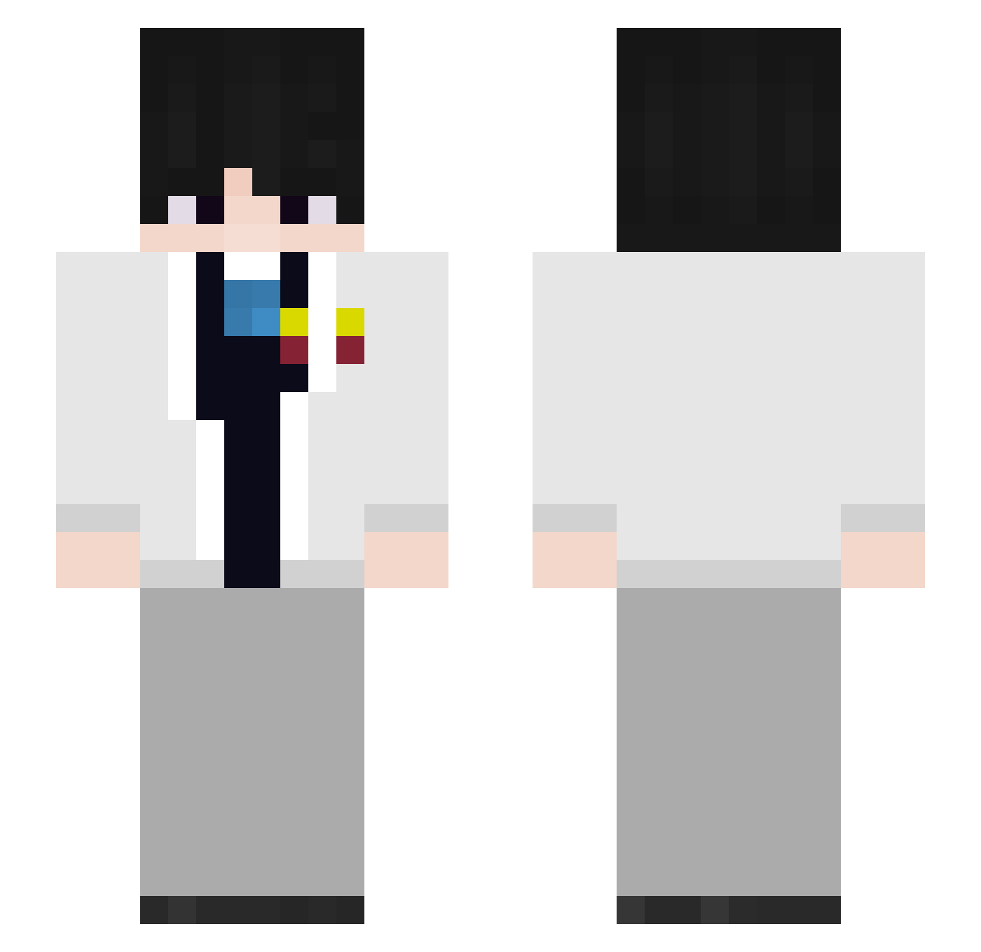 wjdwodbs1004 Minecraft skin, front and back view