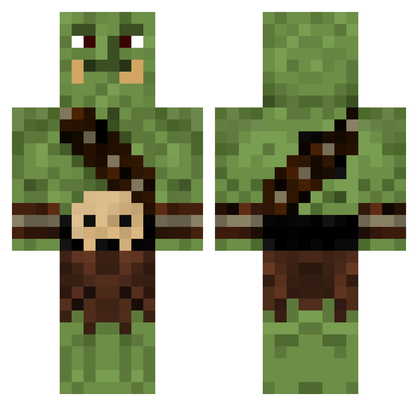 MaxTheoRocks Minecraft skin, front and back view