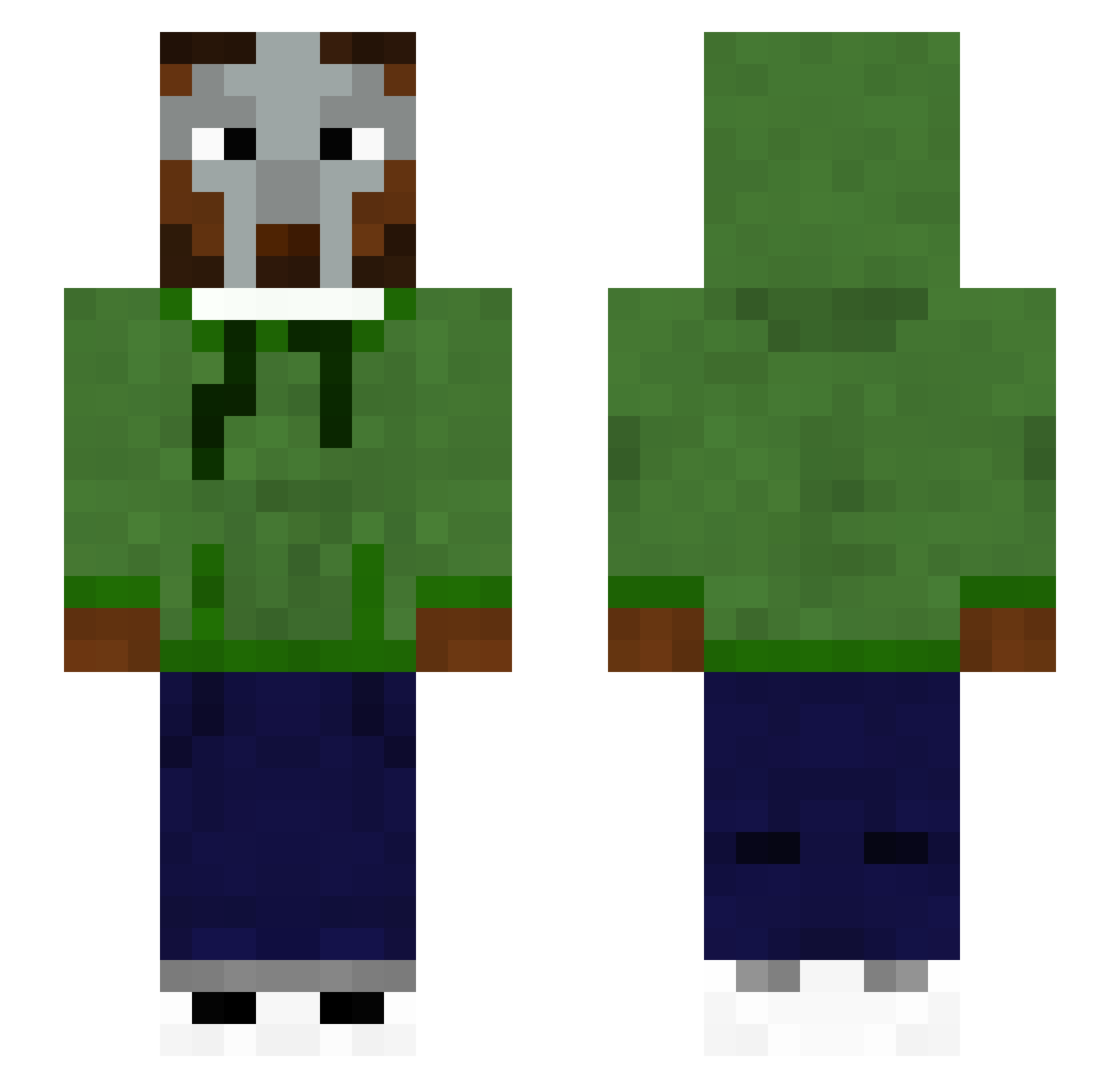 DJmartin Minecraft skin, front and back view