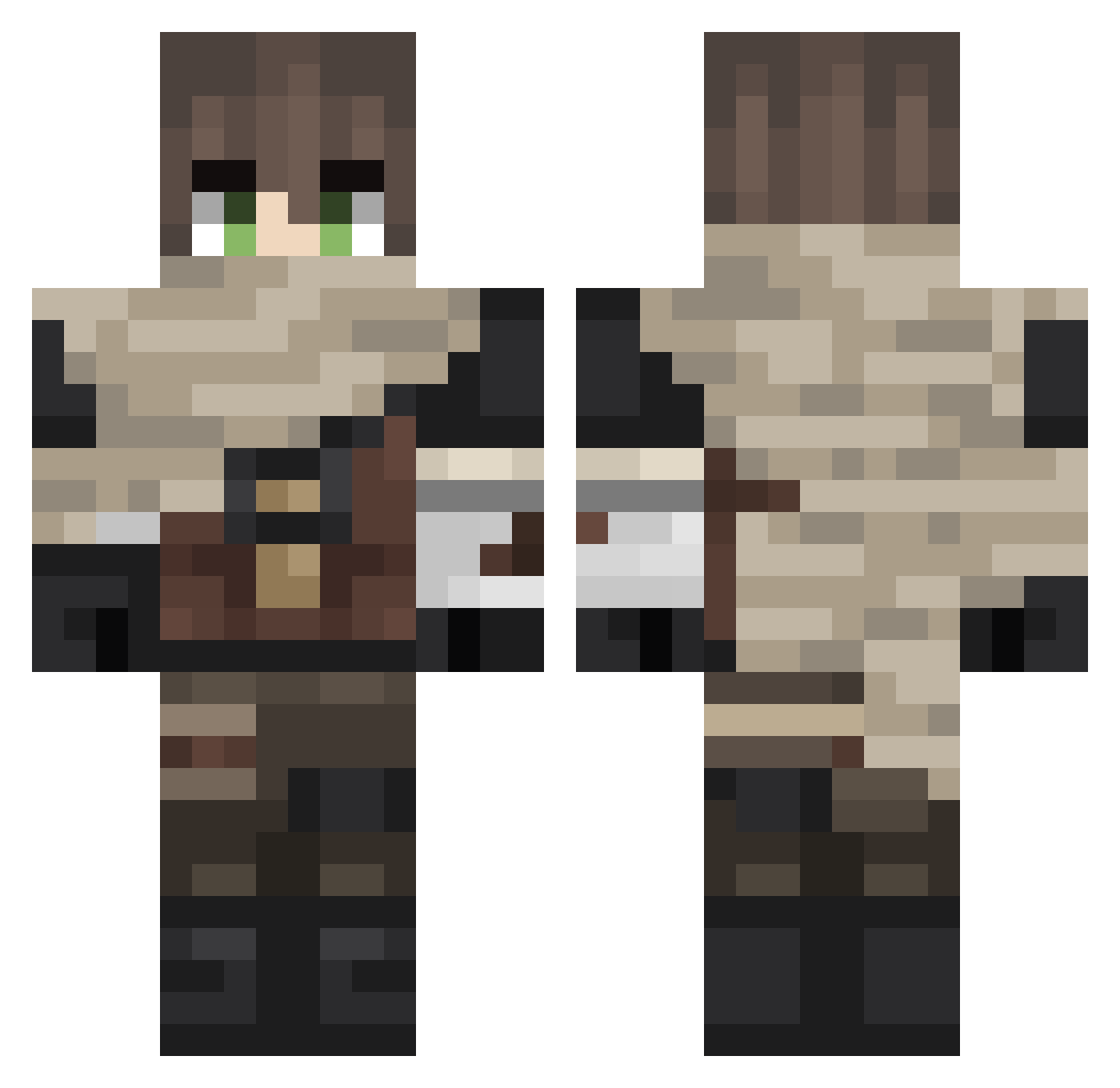 Conde_John Minecraft skin, front and back view