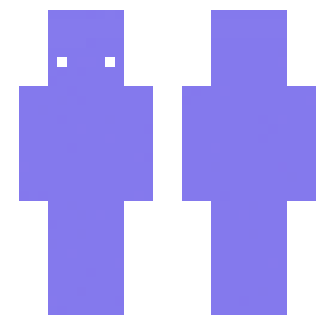 Searah Minecraft skin, front and back view