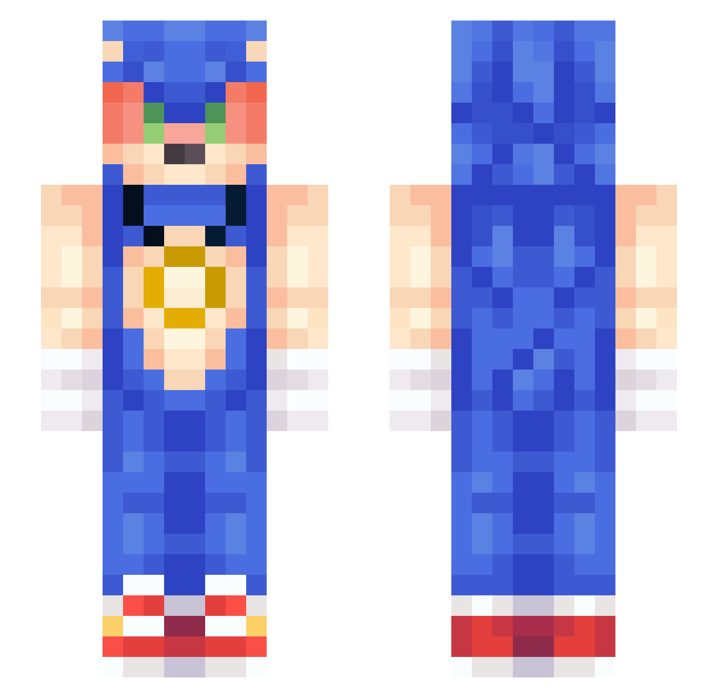 TheBlackNeo Minecraft skin, front and back view
