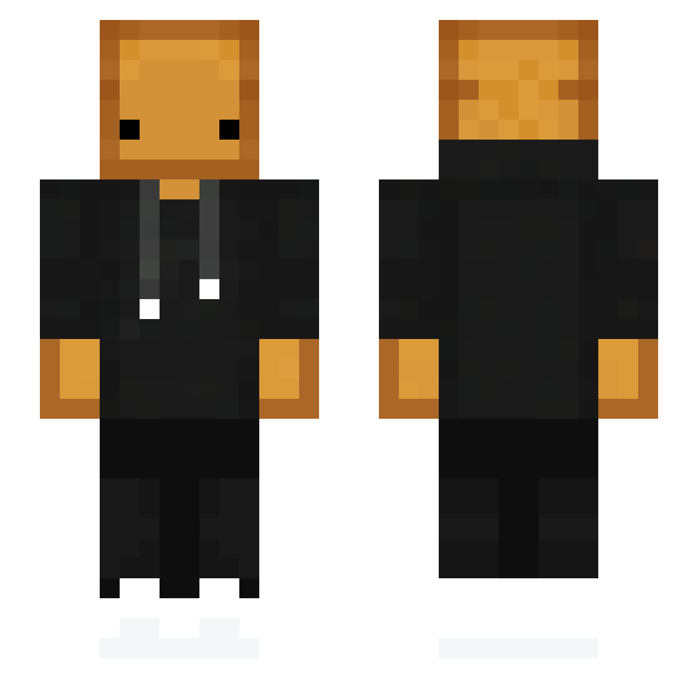 RIPCHANM Minecraft skin, front and back view