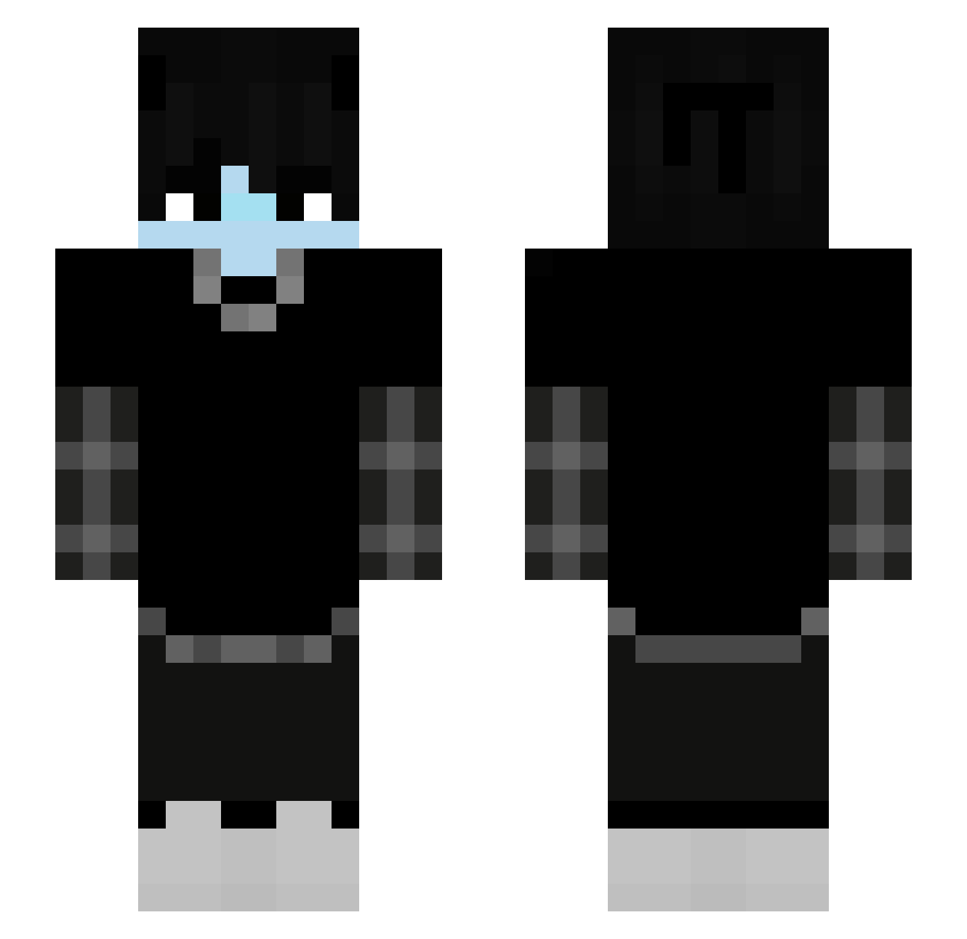 Enyg_BwX Minecraft skin, front and back view