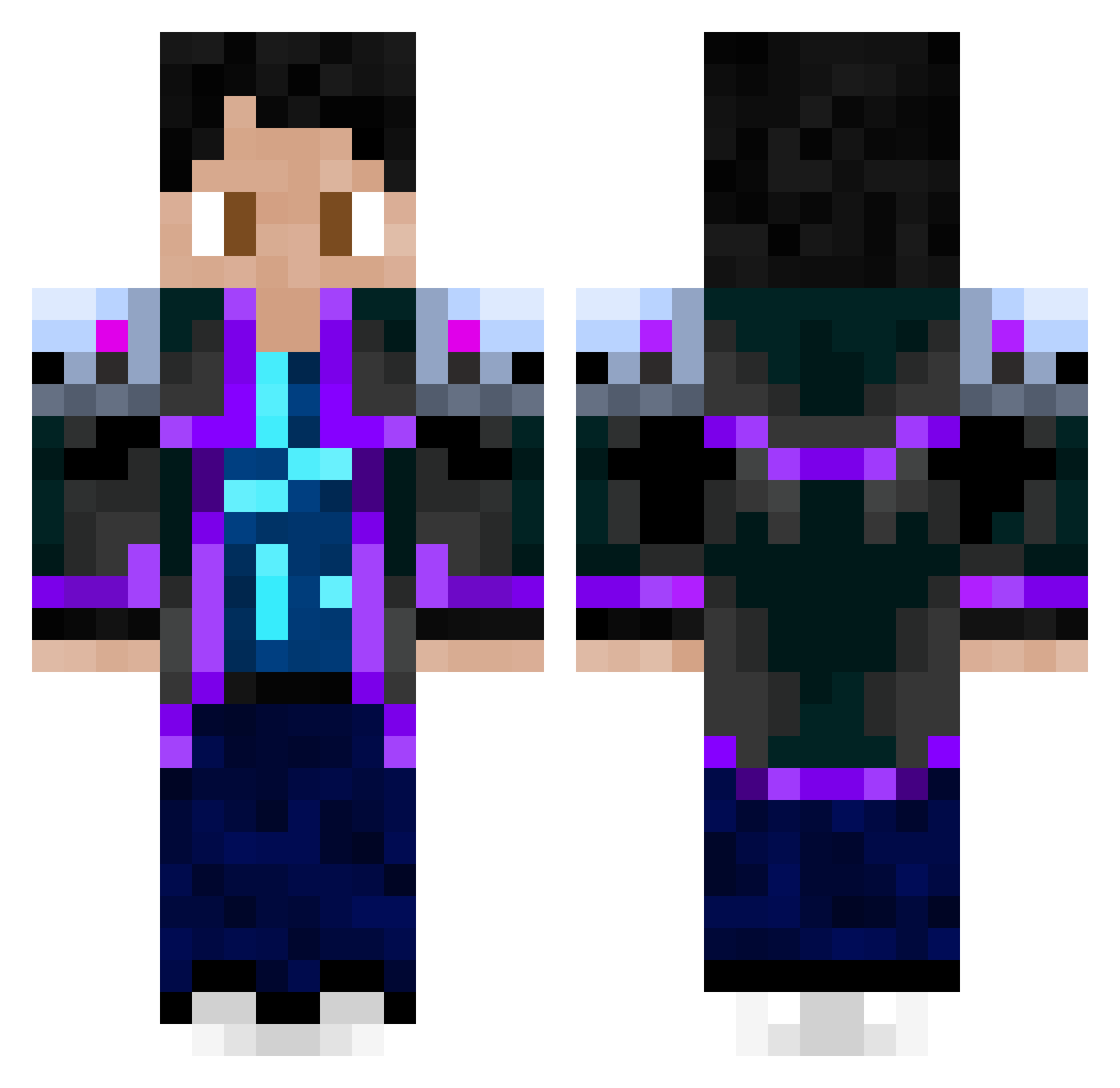 Pronic Minecraft skin, front and back view