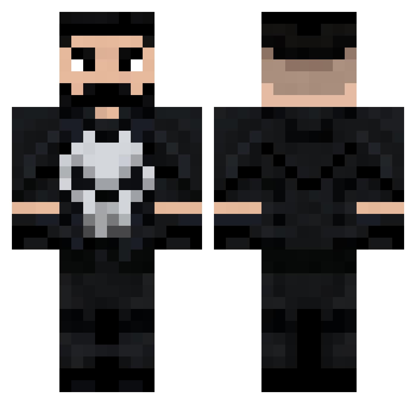 BerkayGly Minecraft skin, front and back view