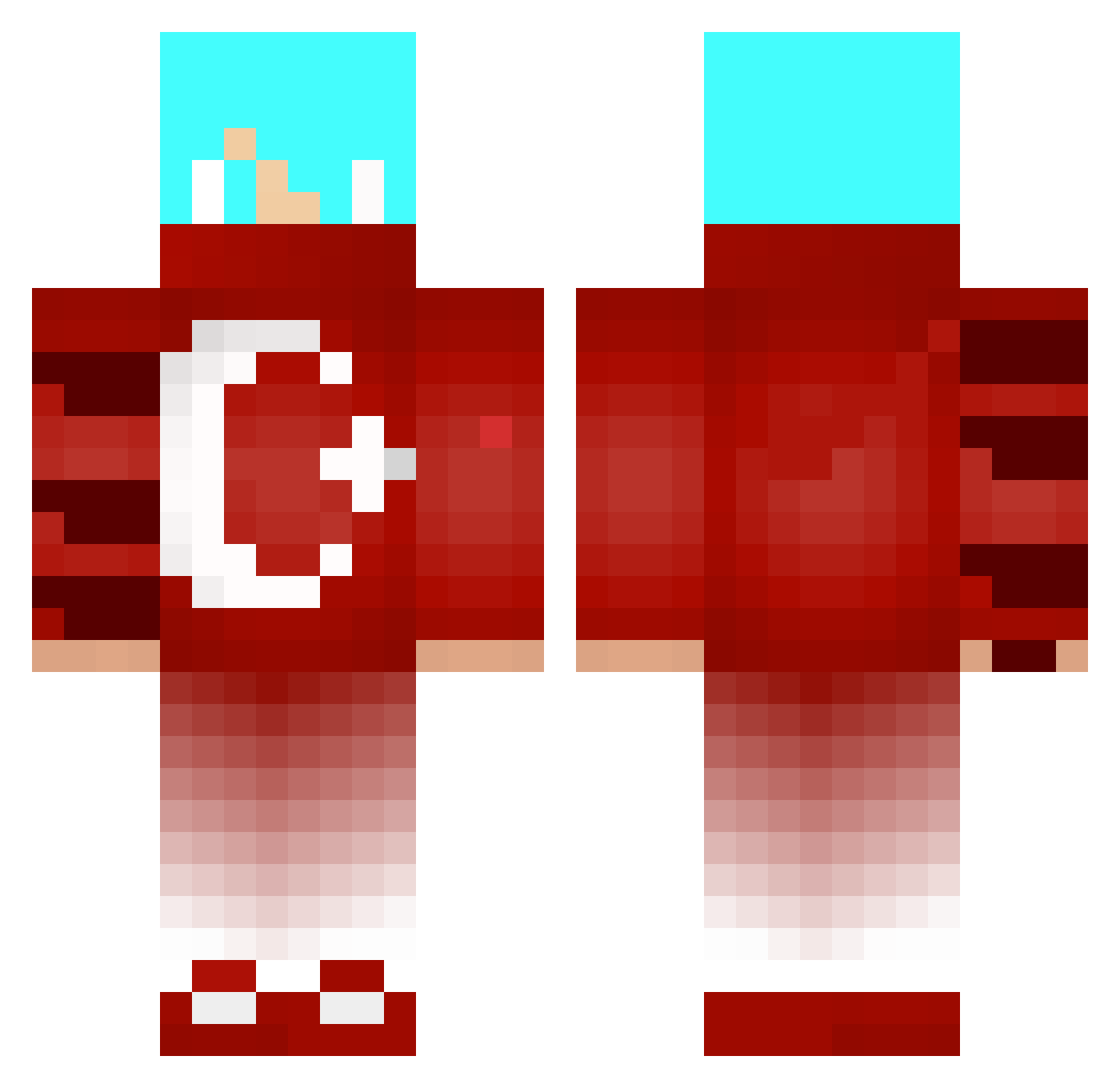 AntiiViruss Minecraft skin, front and back view