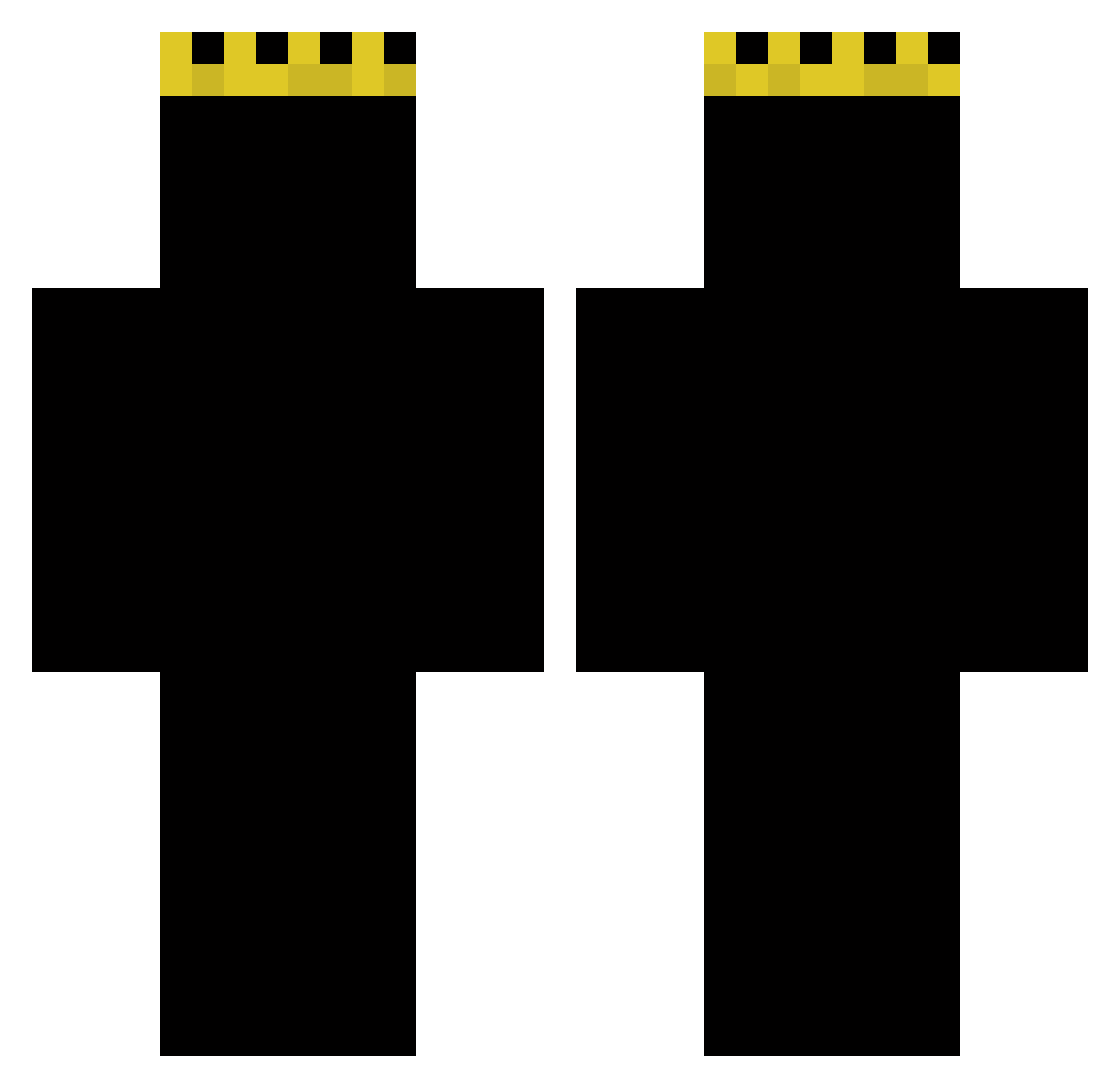 Xalindrox Minecraft skin, front and back view