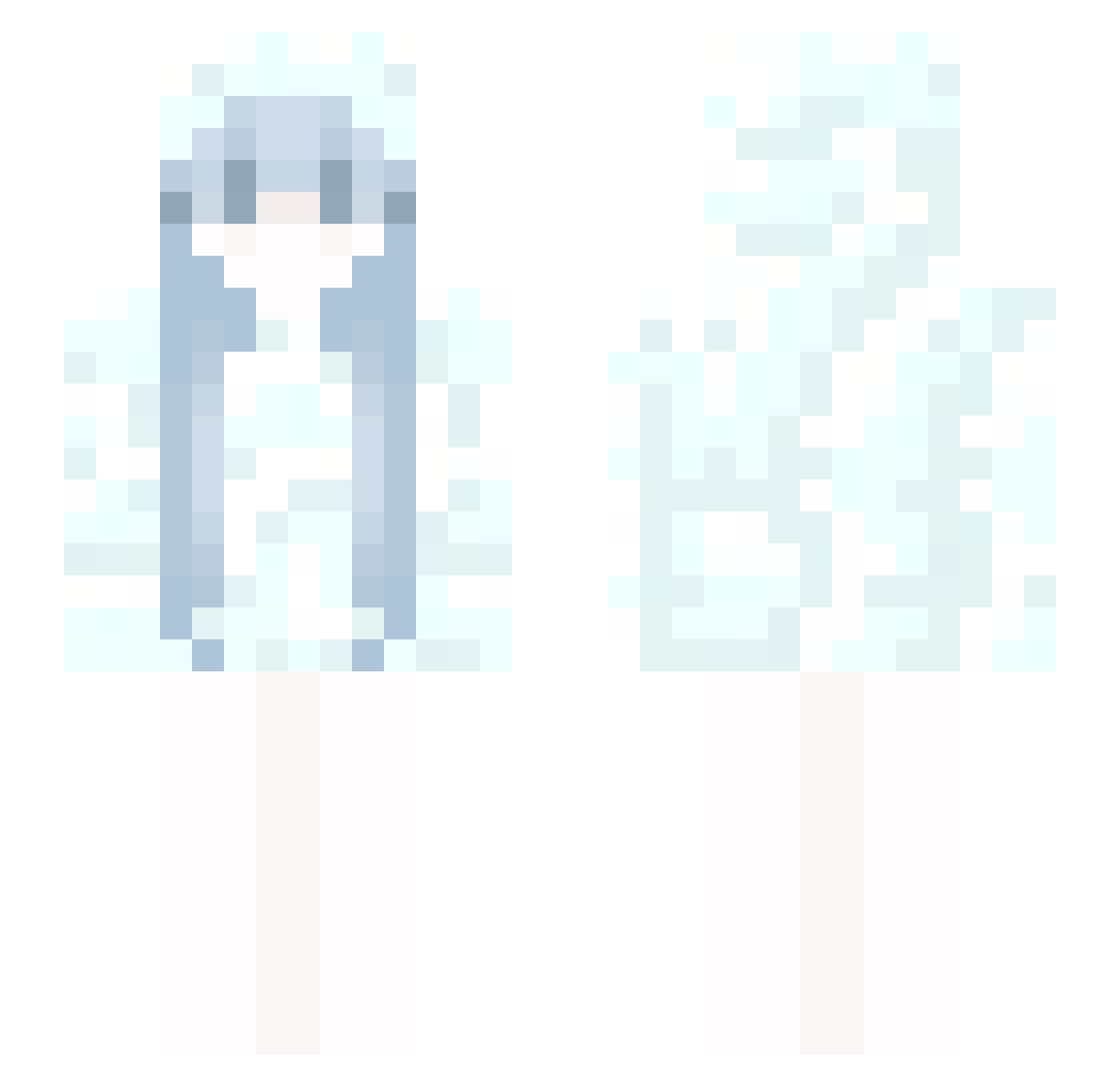 StylishSpore Minecraft skin, front and back view