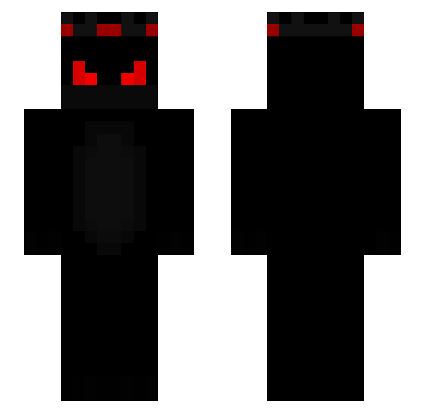 NachoFM Minecraft skin, front and back view