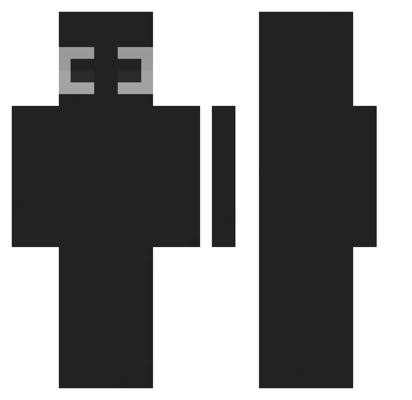 Unfailing Minecraft skin, front and back view