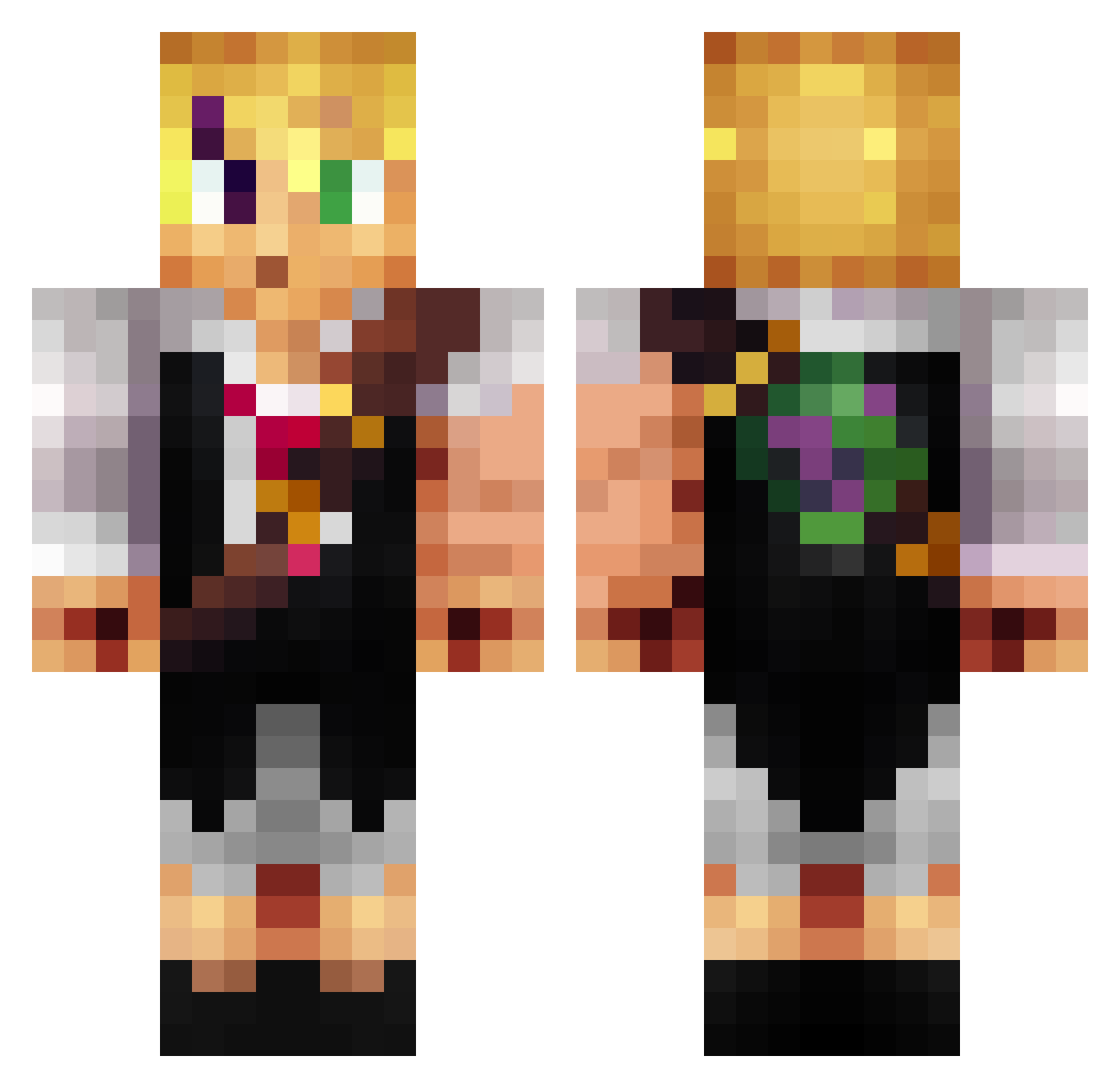Anaplasmosis Minecraft skin, front and back view