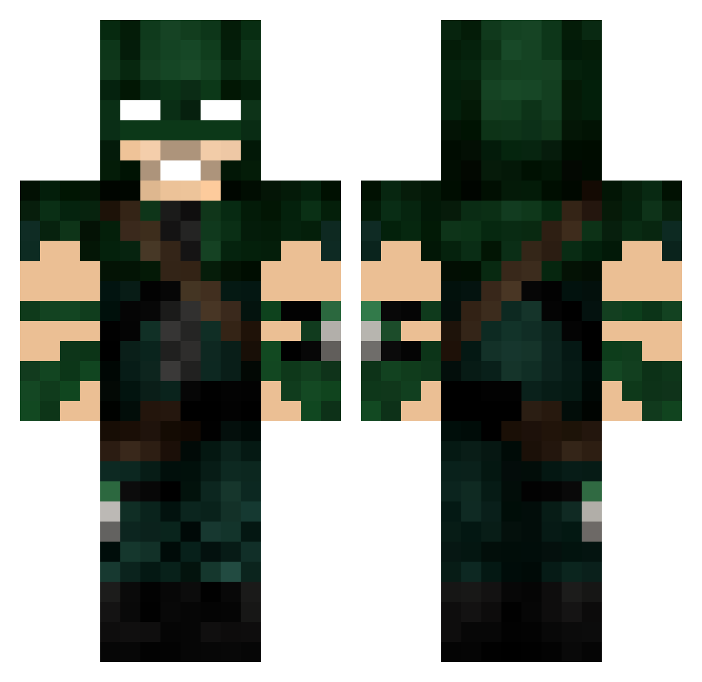 TheRizziestGod Minecraft skin, front and back view