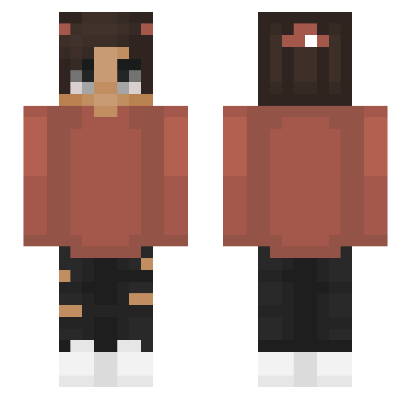 Stinger_1 Minecraft skin, front and back view
