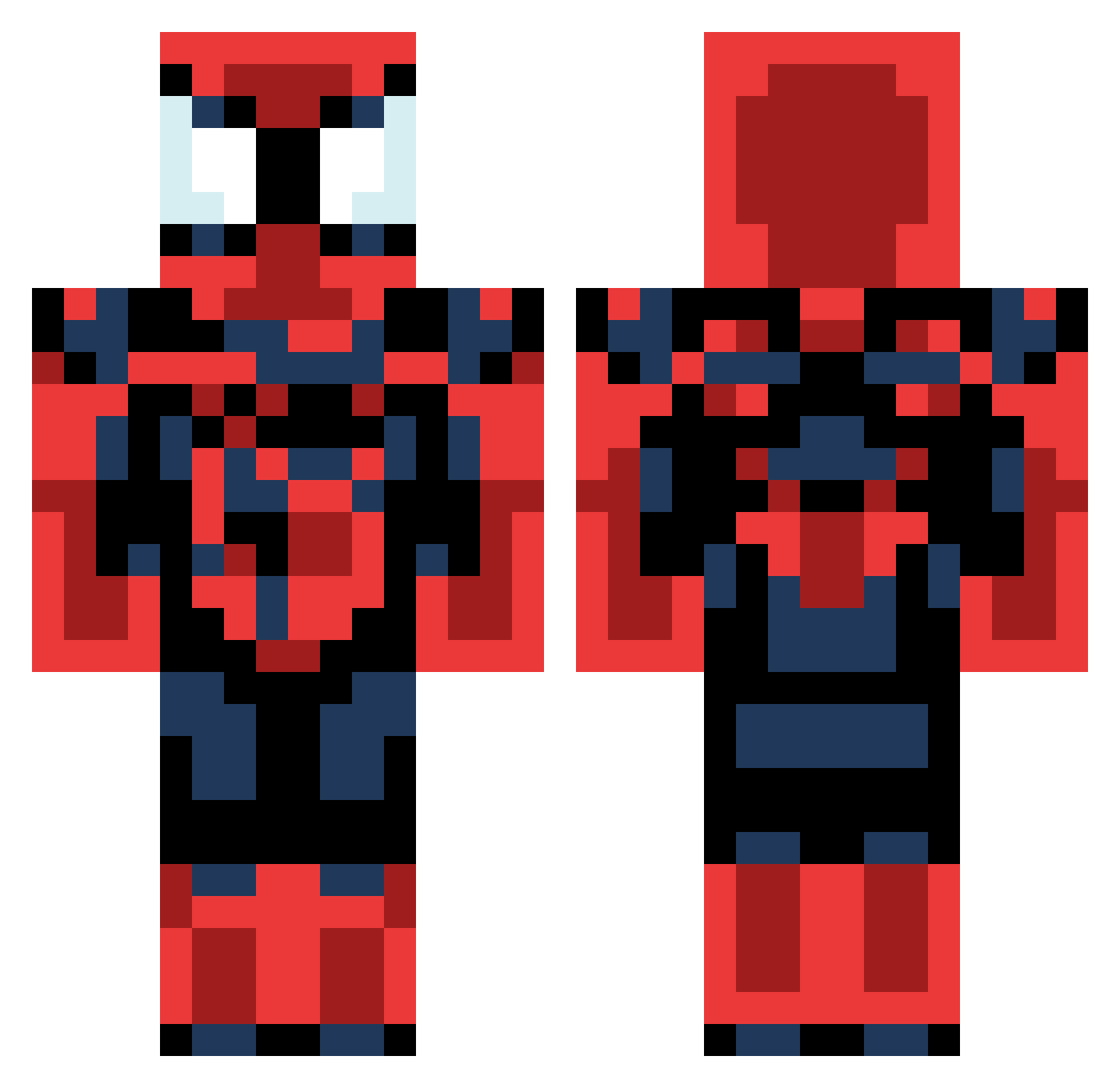 shadowblade12111 Minecraft skin, front and back view