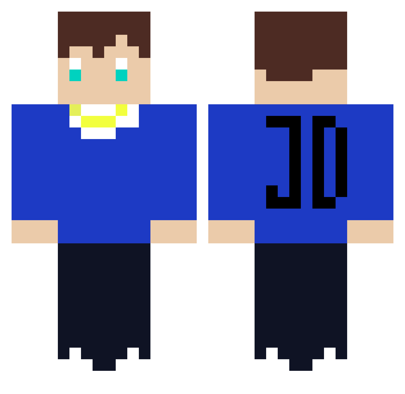 Walaszek212 Minecraft skin, front and back view