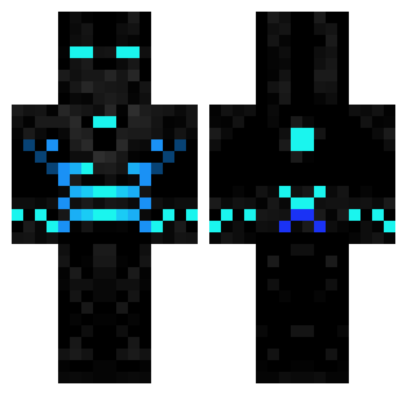 Kirit_Alda Minecraft skin, front and back view