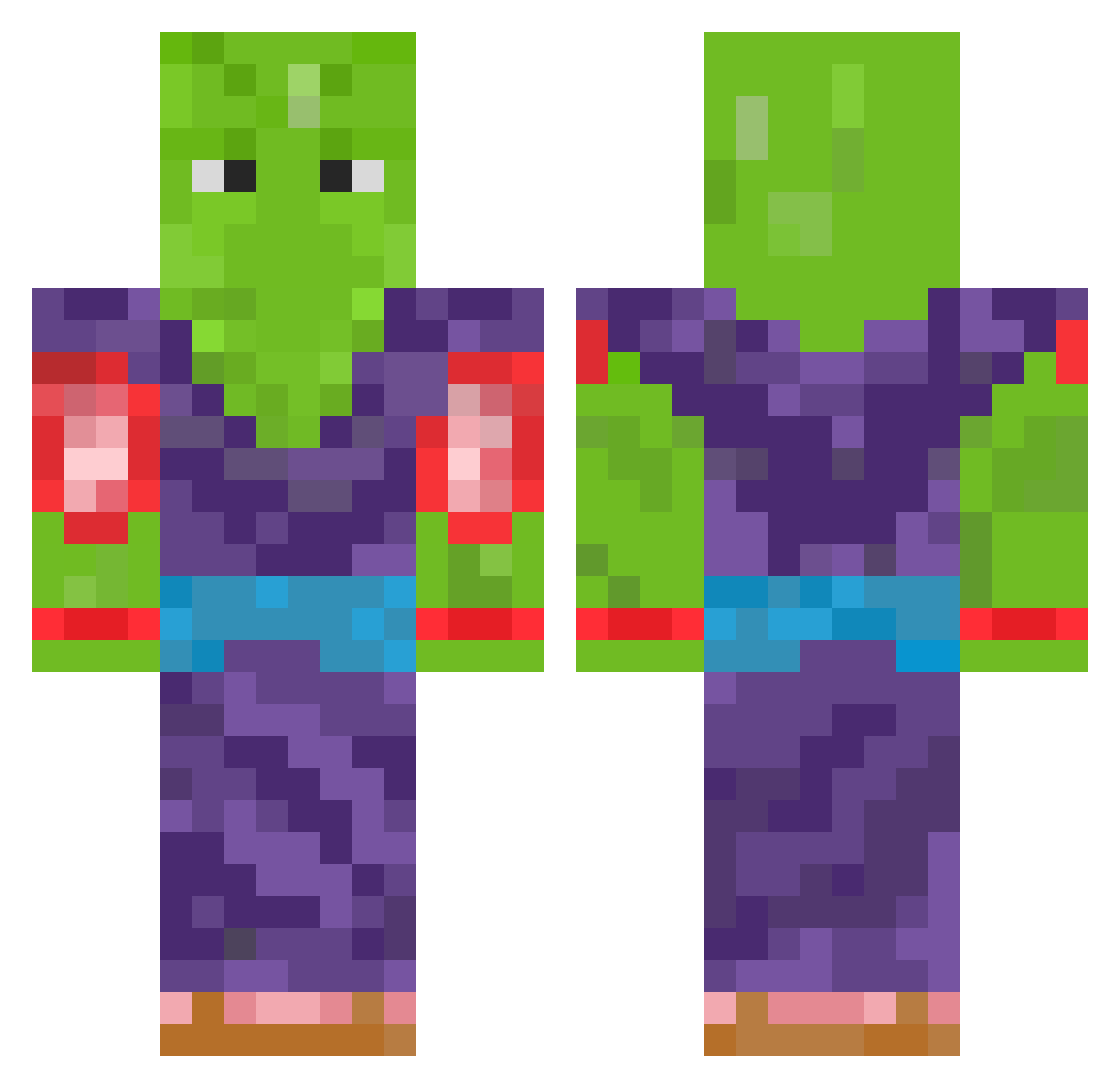 entrepotony Minecraft skin, front and back view