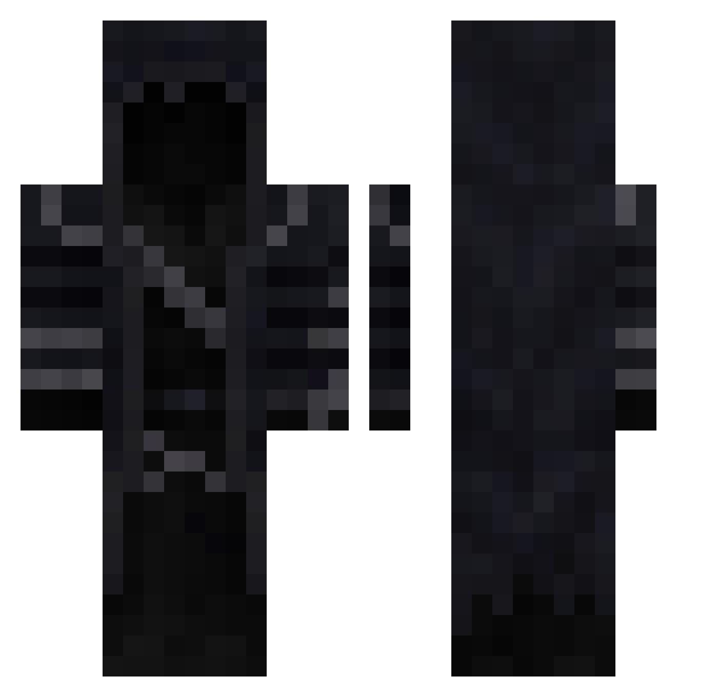Monig_Dino Minecraft skin, front and back view