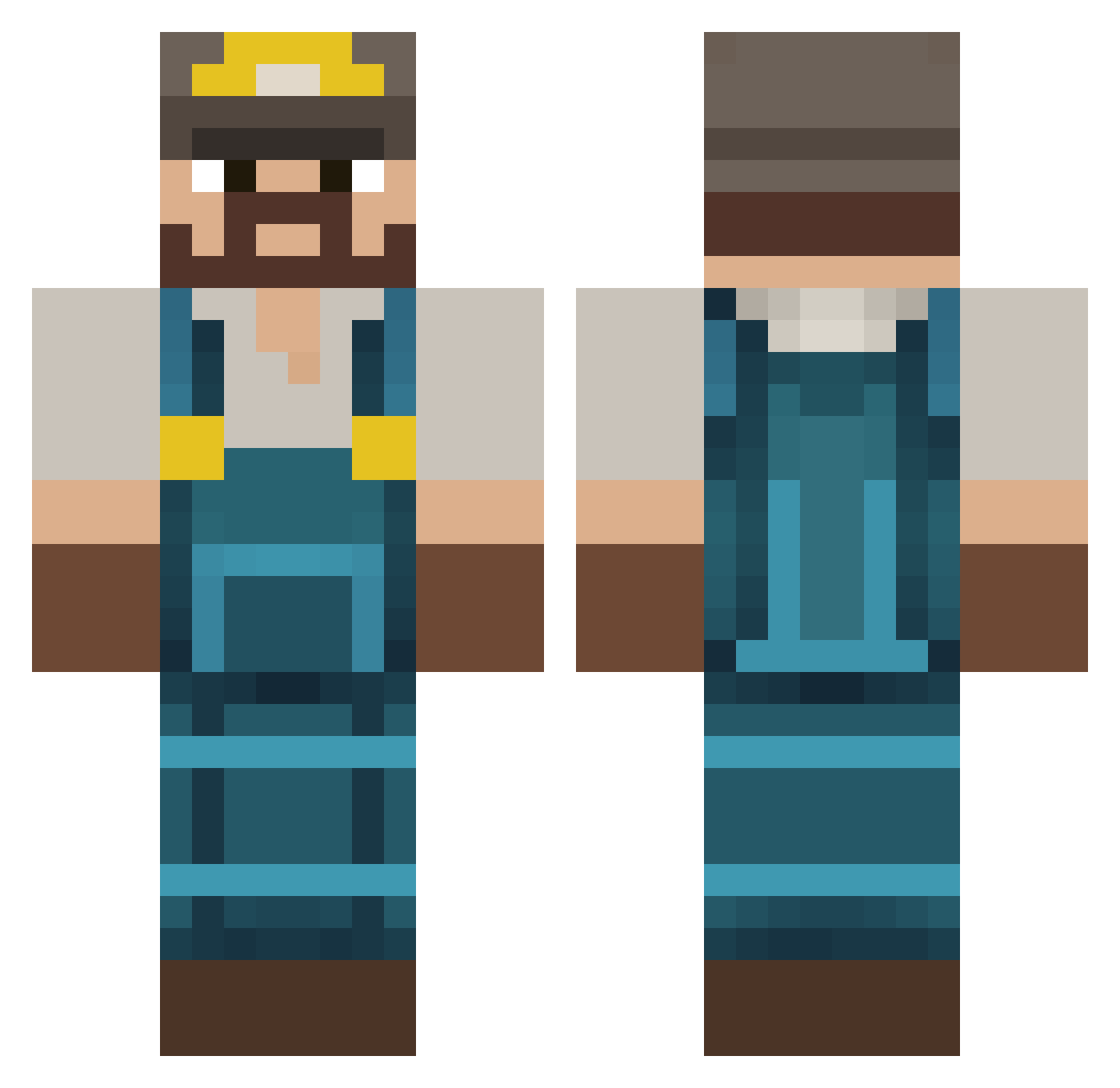 Baido_ Minecraft skin, front and back view