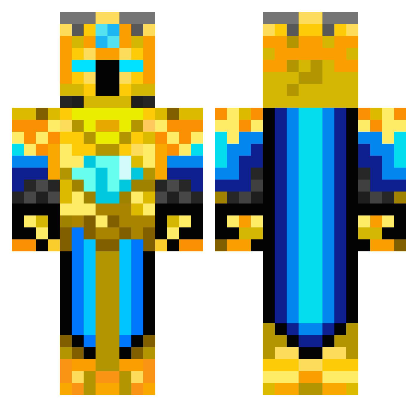 crossfire Minecraft skin, front and back view