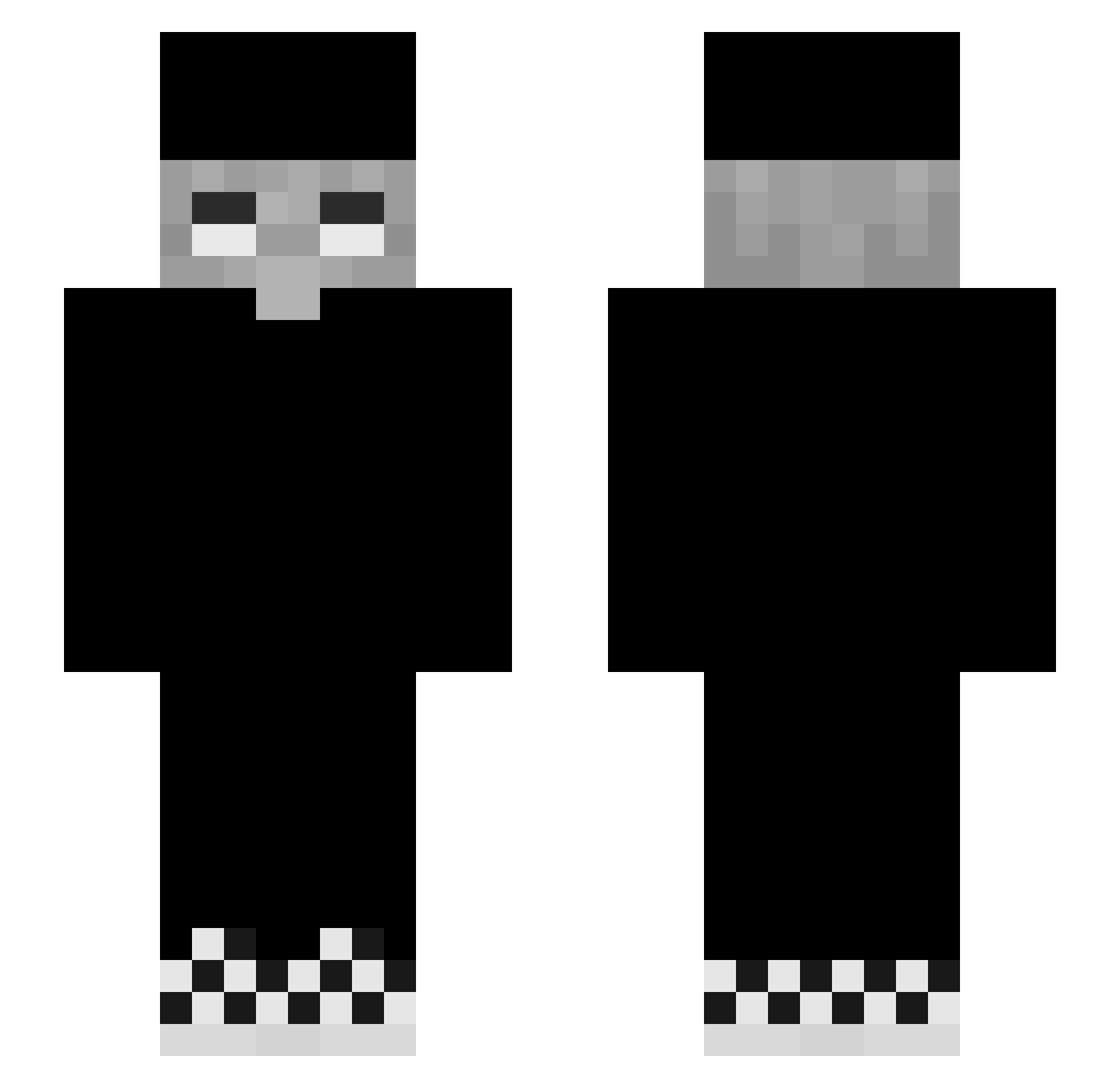 Ripahd Minecraft skin, front and back view