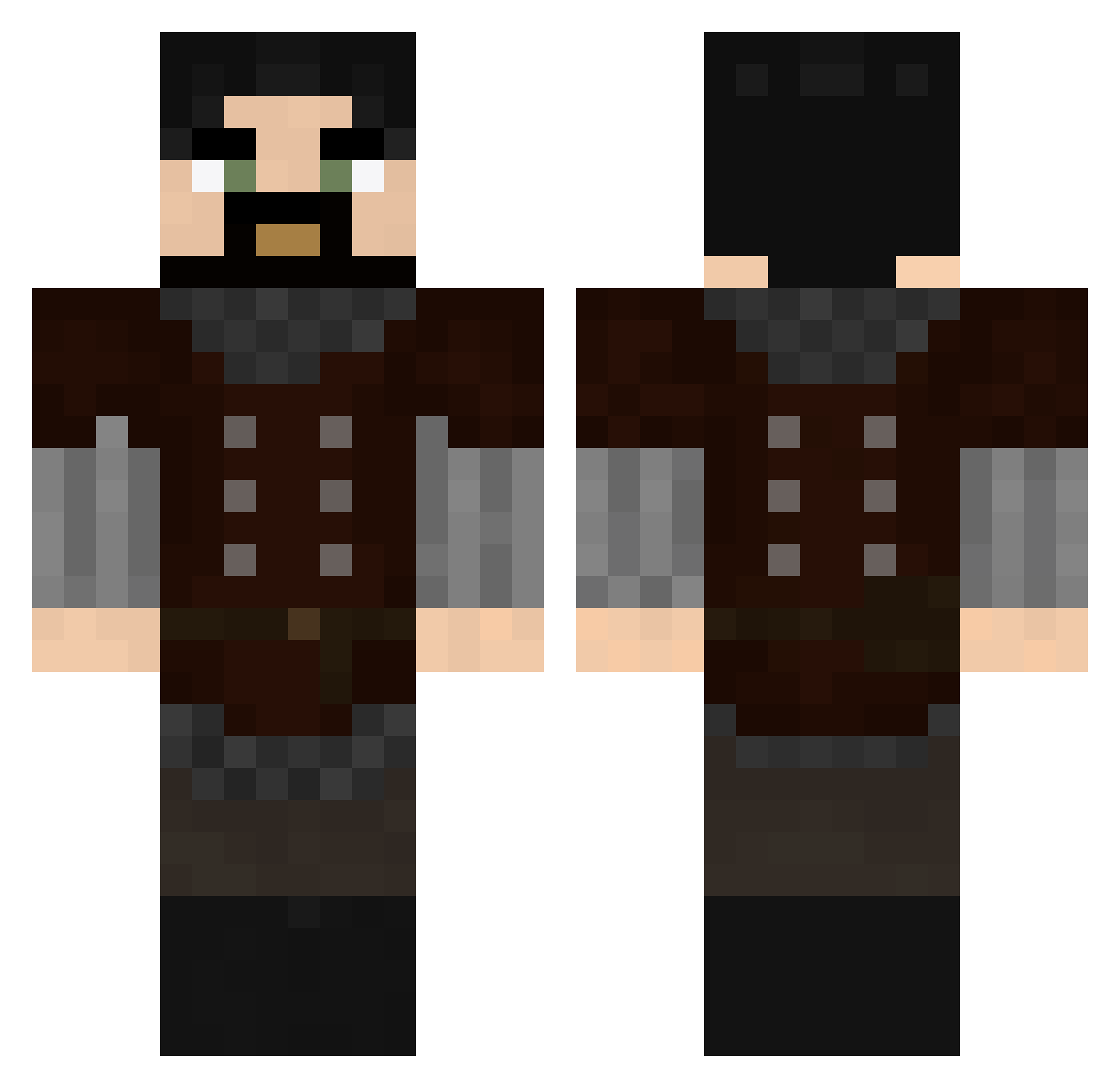 quinnlz Minecraft skin, front and back view