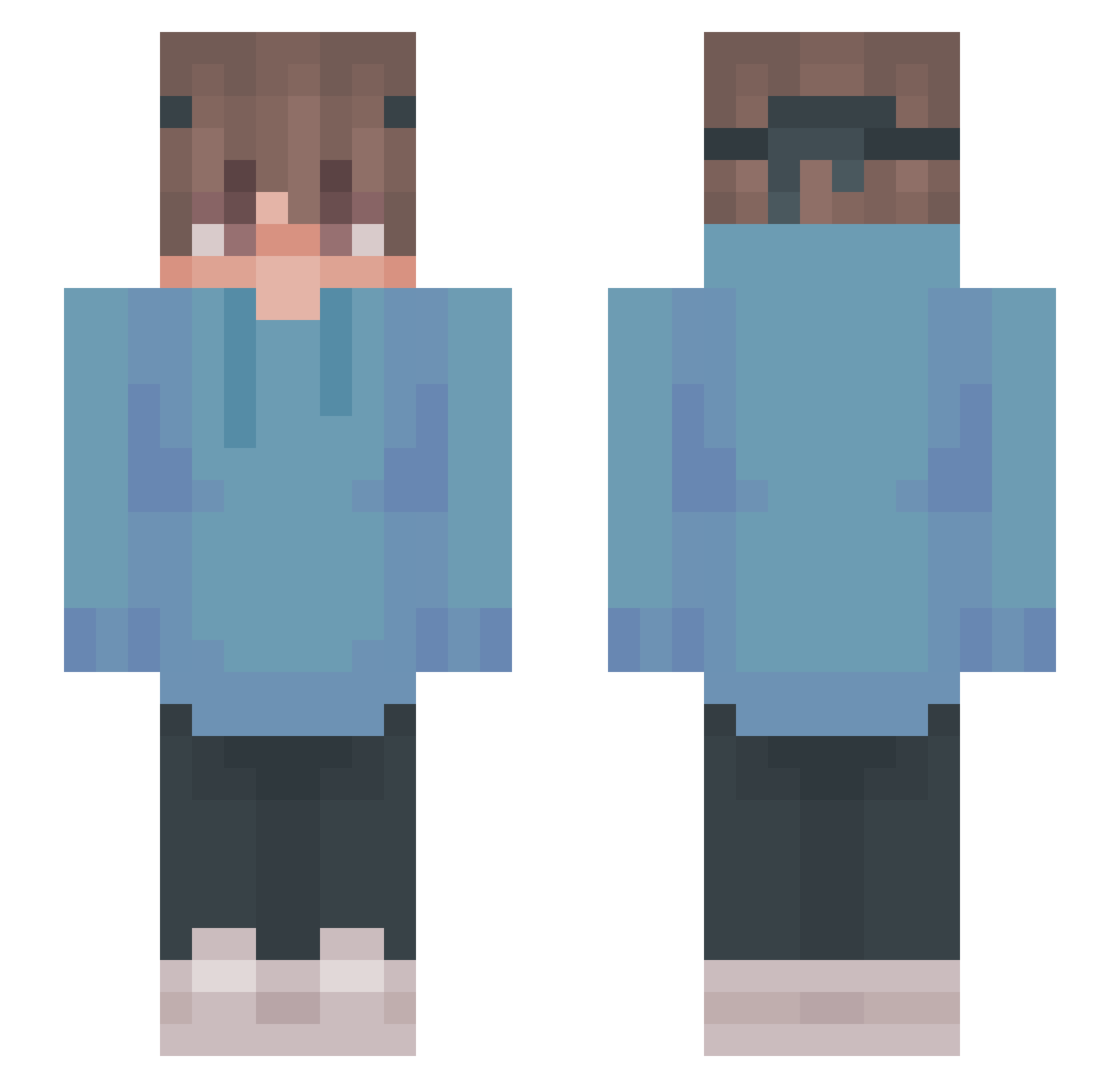 Zint_ Minecraft skin, front and back view